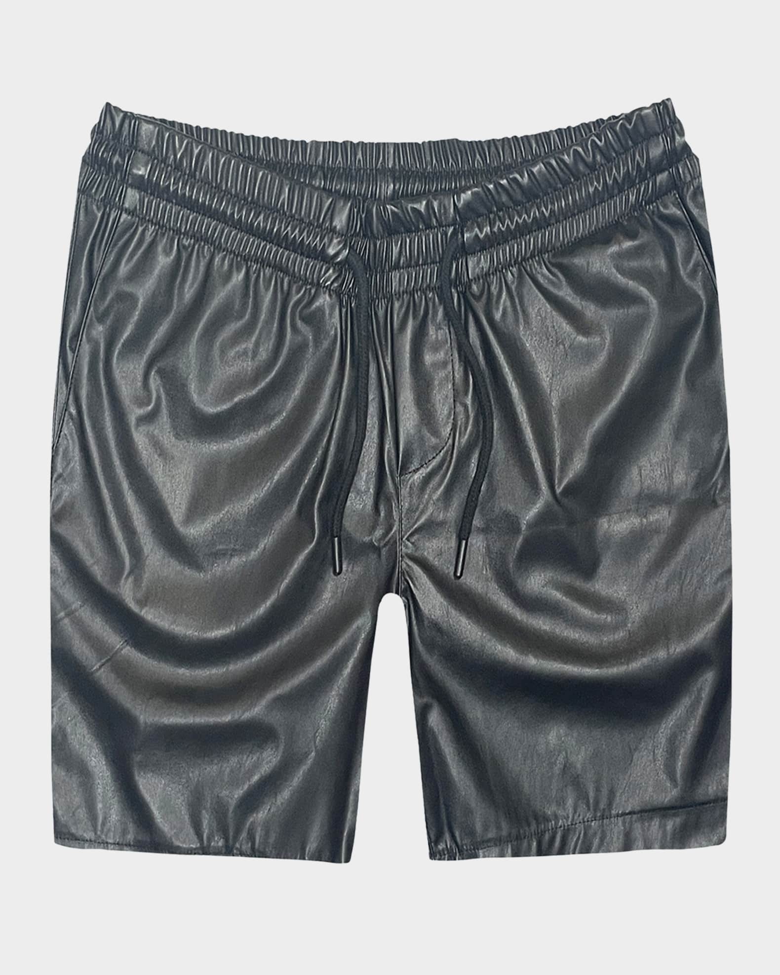 Men's Bond Faux Leather Shorts 0