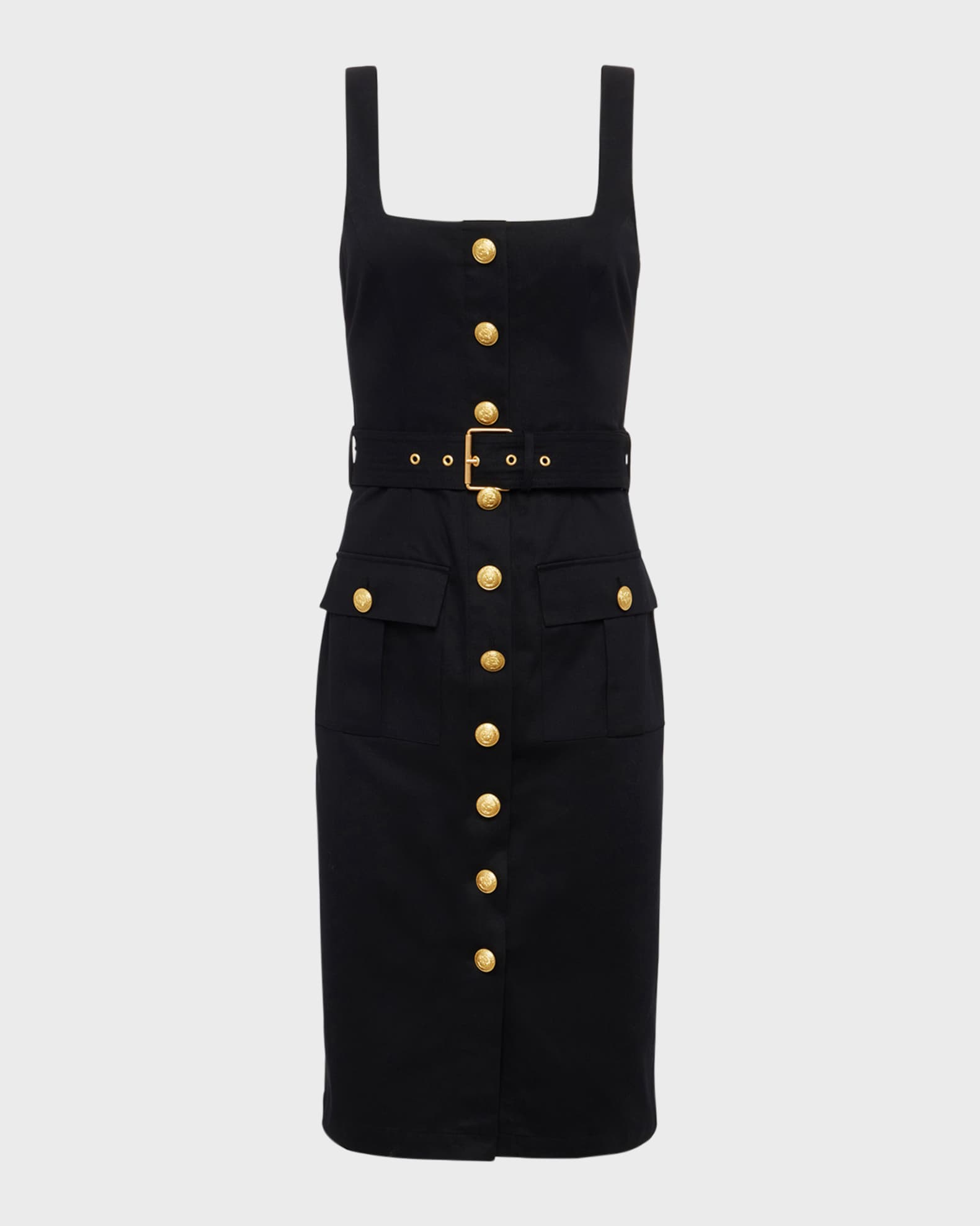 Idy Button-Front Tank Dress 0