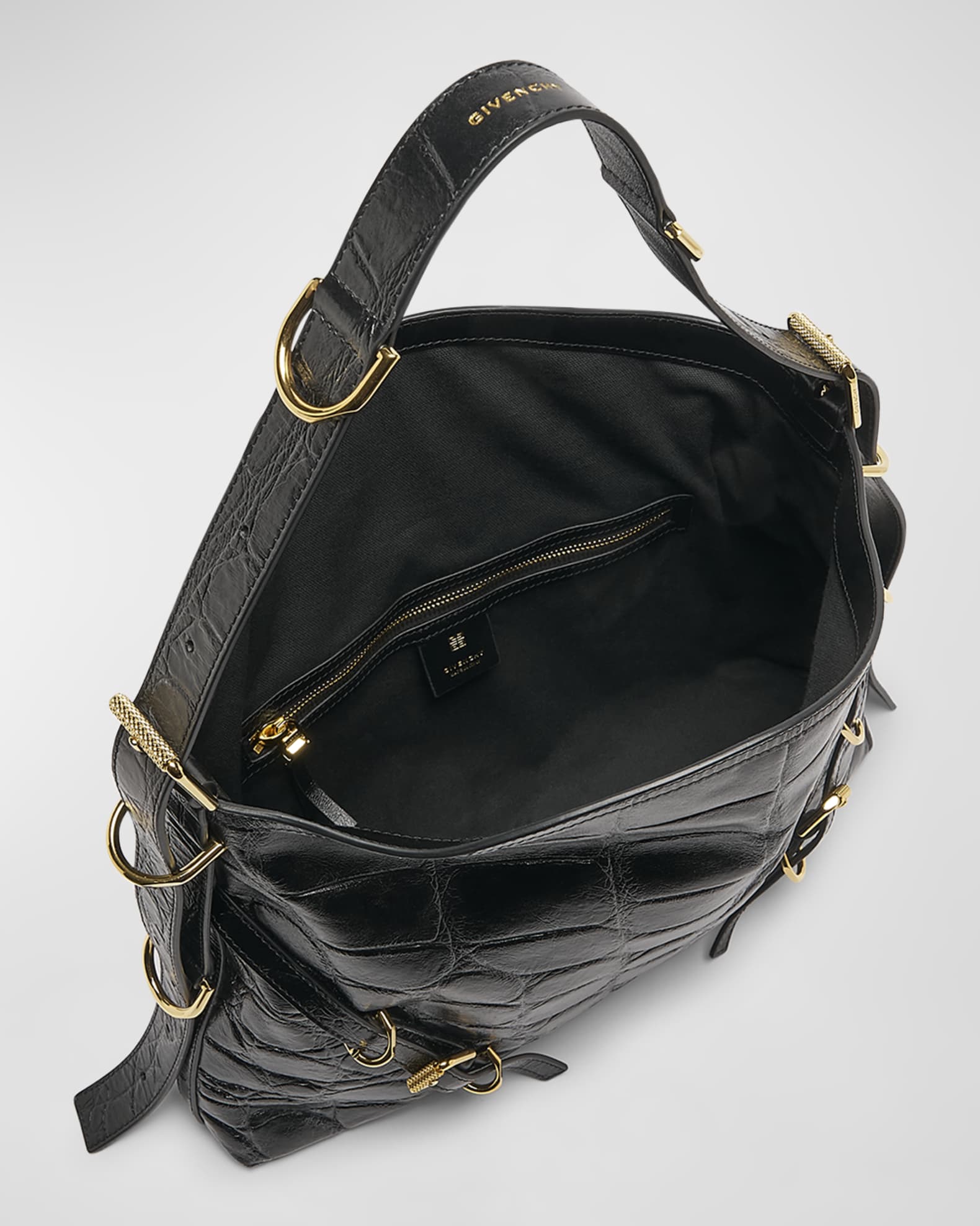 Givenchy Voyou Medium Bag in Embossed Leather | Neiman Marcus