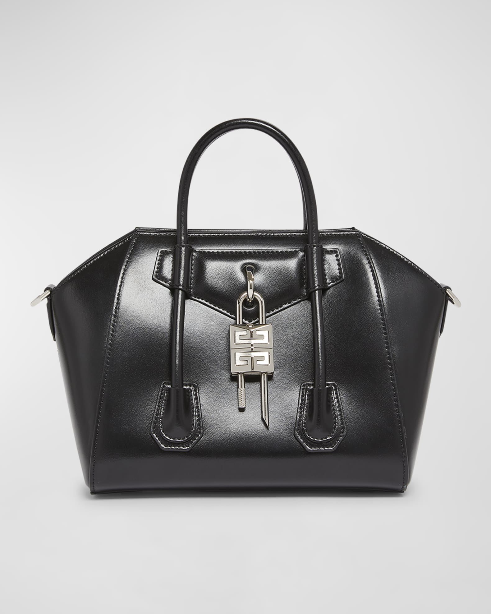 Antigona Mini Lock Top-Handle Bag in Leather  0