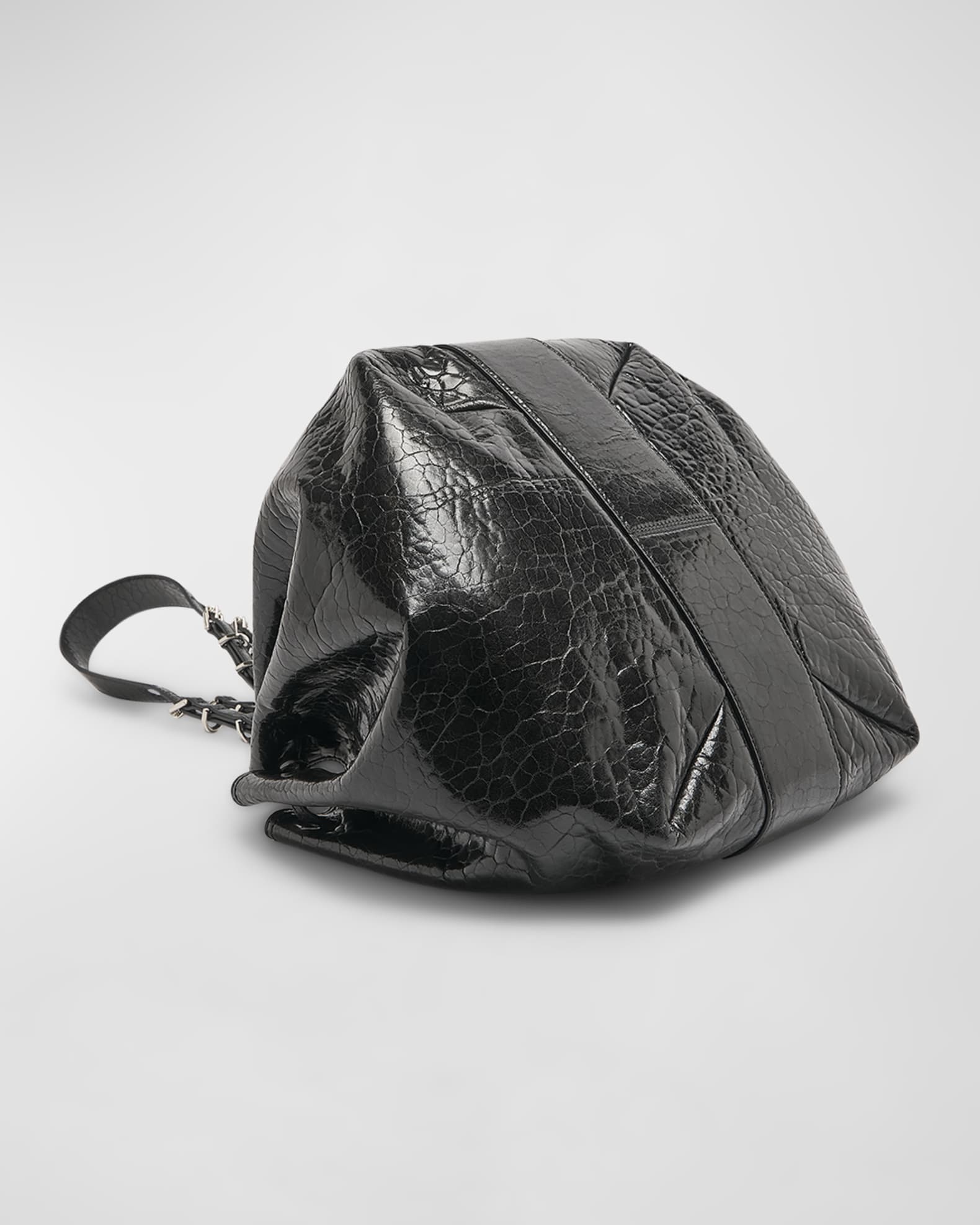 Pumpkin Medium Shoulder Bag in Embossed Leather 1
