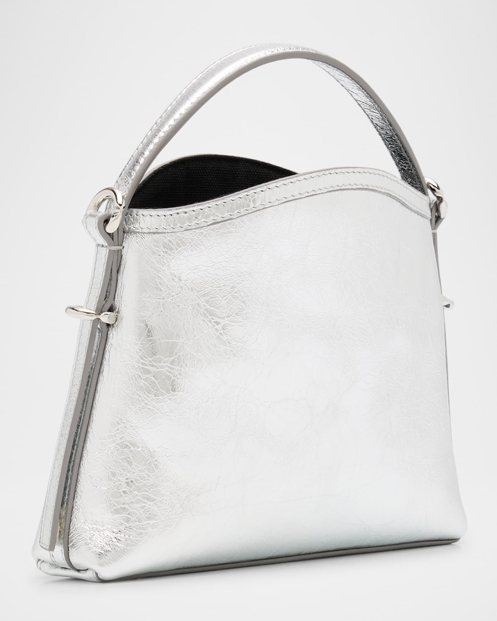 Givenchy Voyou Nano Top-Handle Bag in Metallic Leather