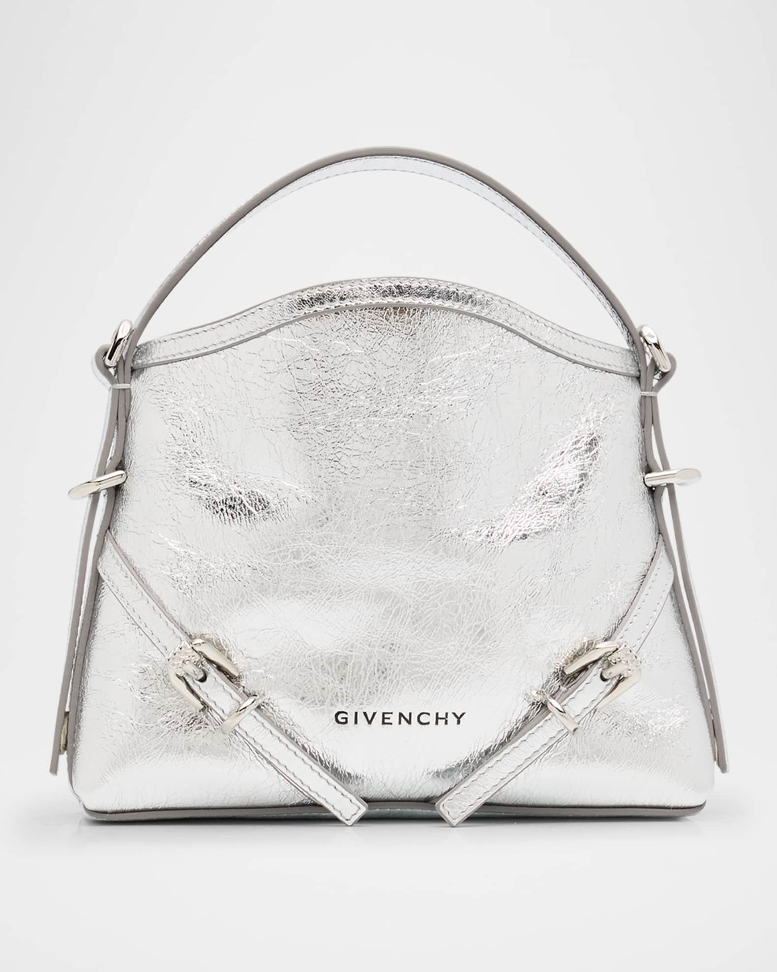 Voyou Nano Top Handle Bag in Metallic Leather