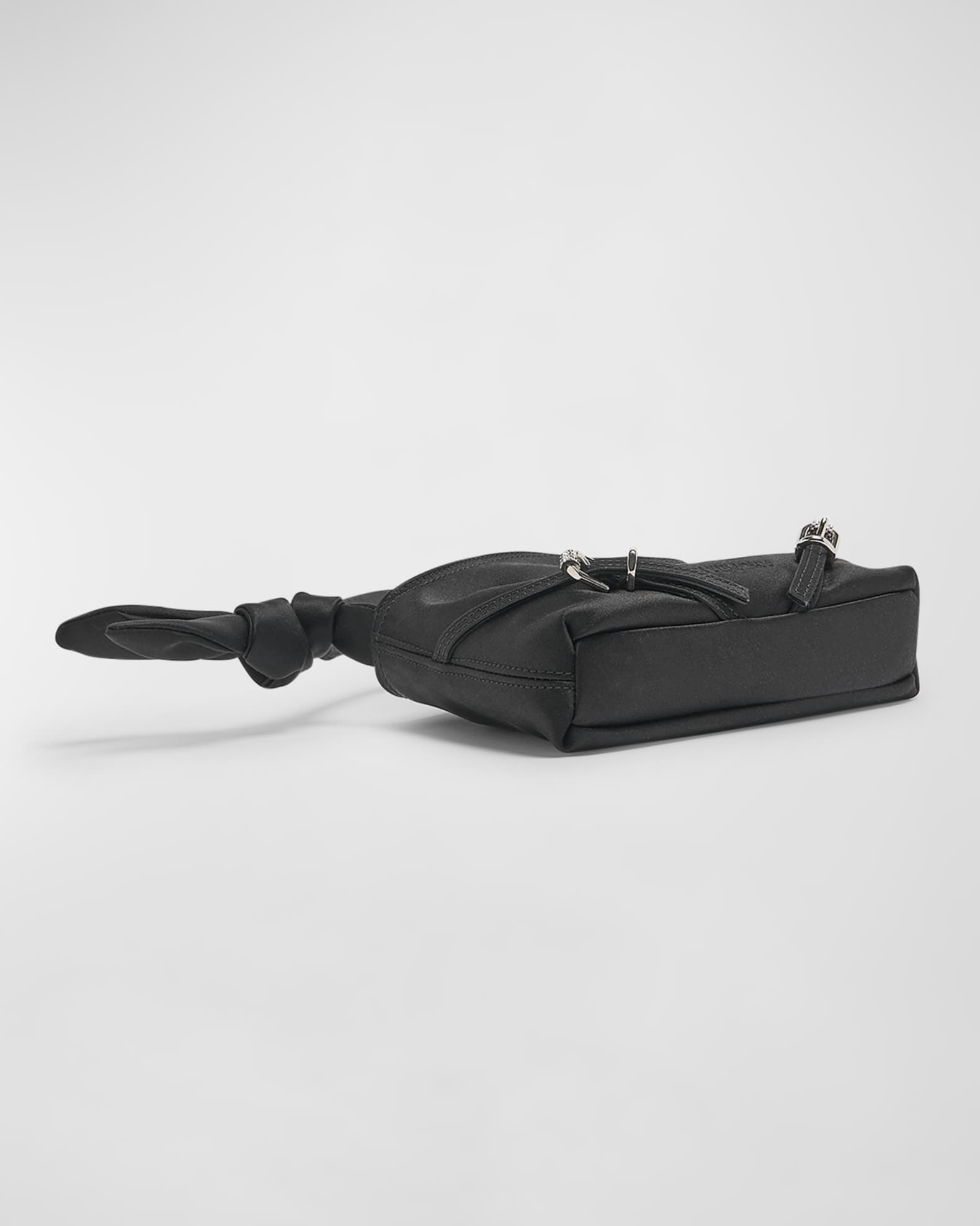 Voyou Nano Bow Top-Handle Bag in Fabric  1