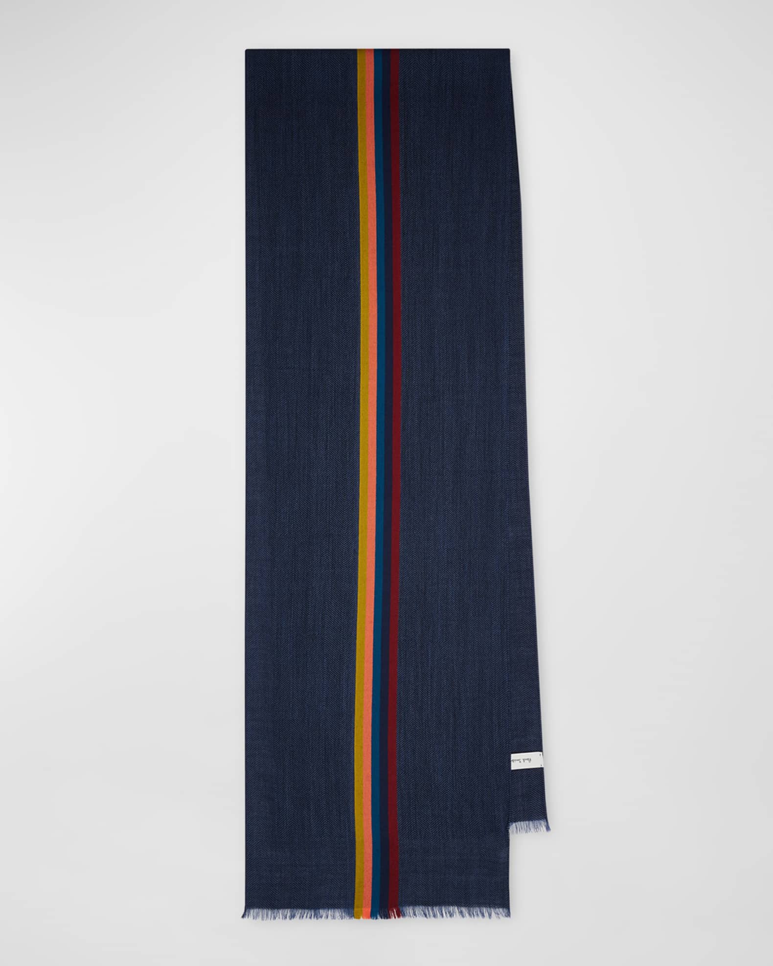 Men's Wool-Blend Central Stripe Scarf 0