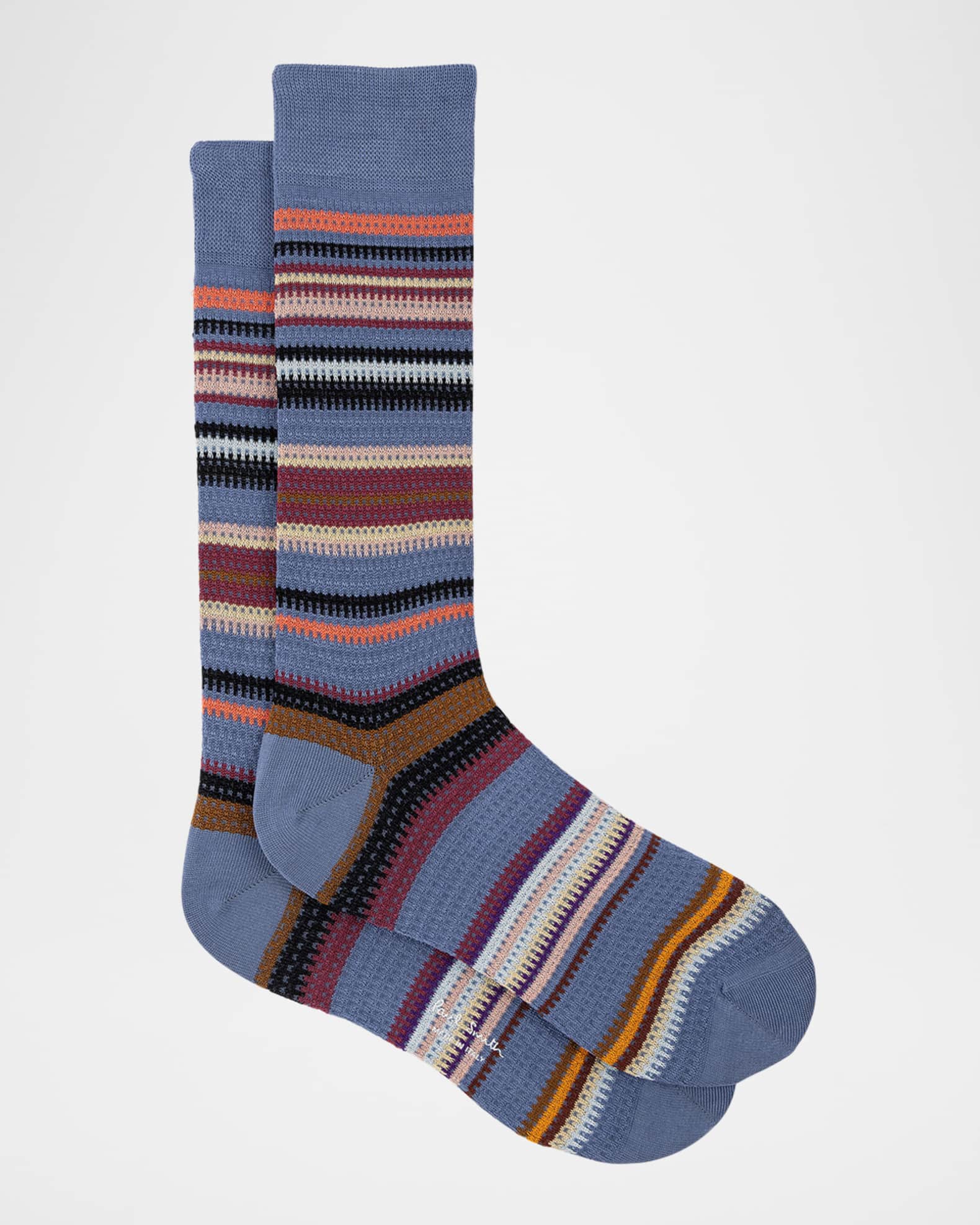 Men's Harvey Cotton Stripe Crew Socks 0
