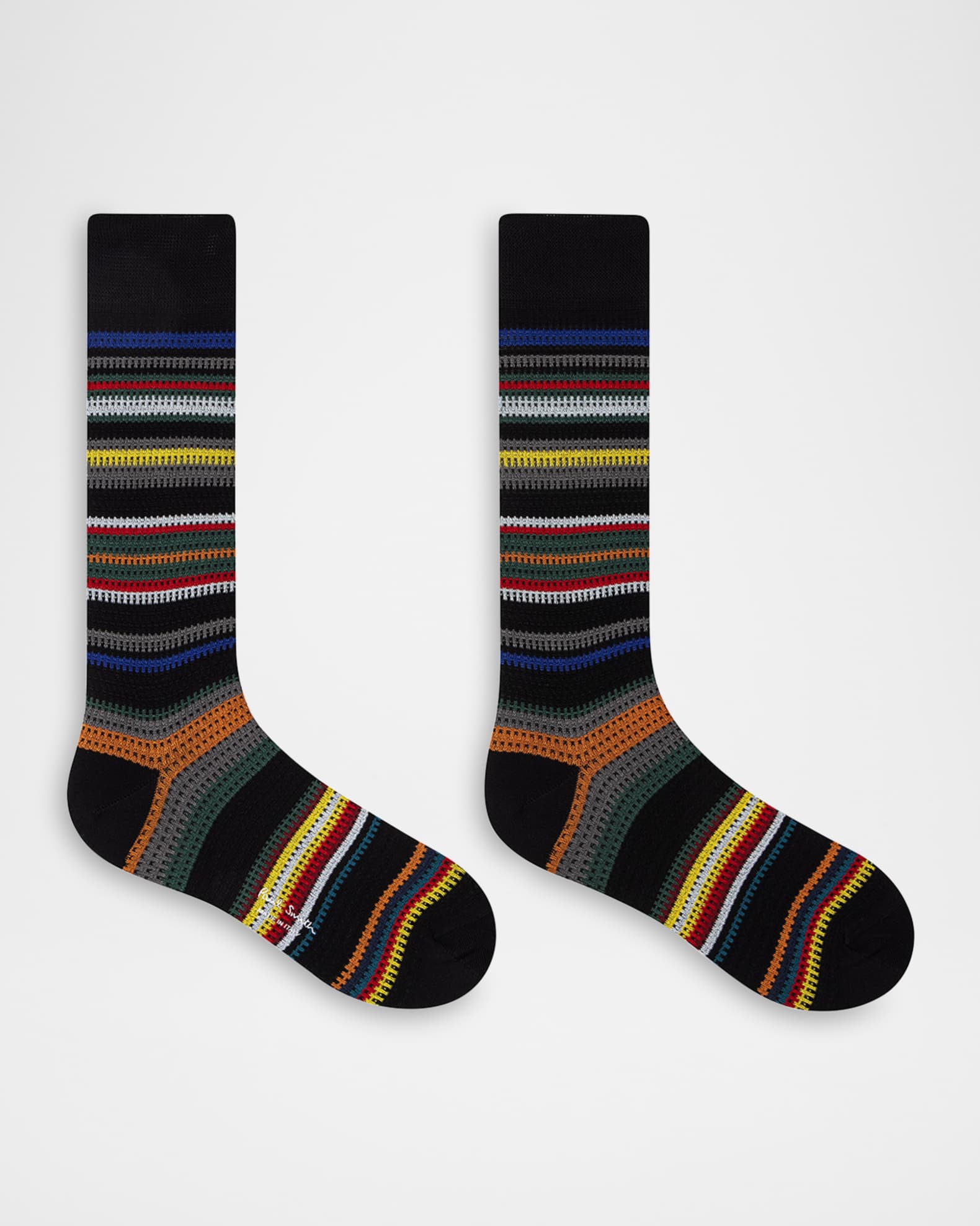 Paul Smith Men's Harvey Howard Stripe 2Pack Crew Socks Neiman Marcus