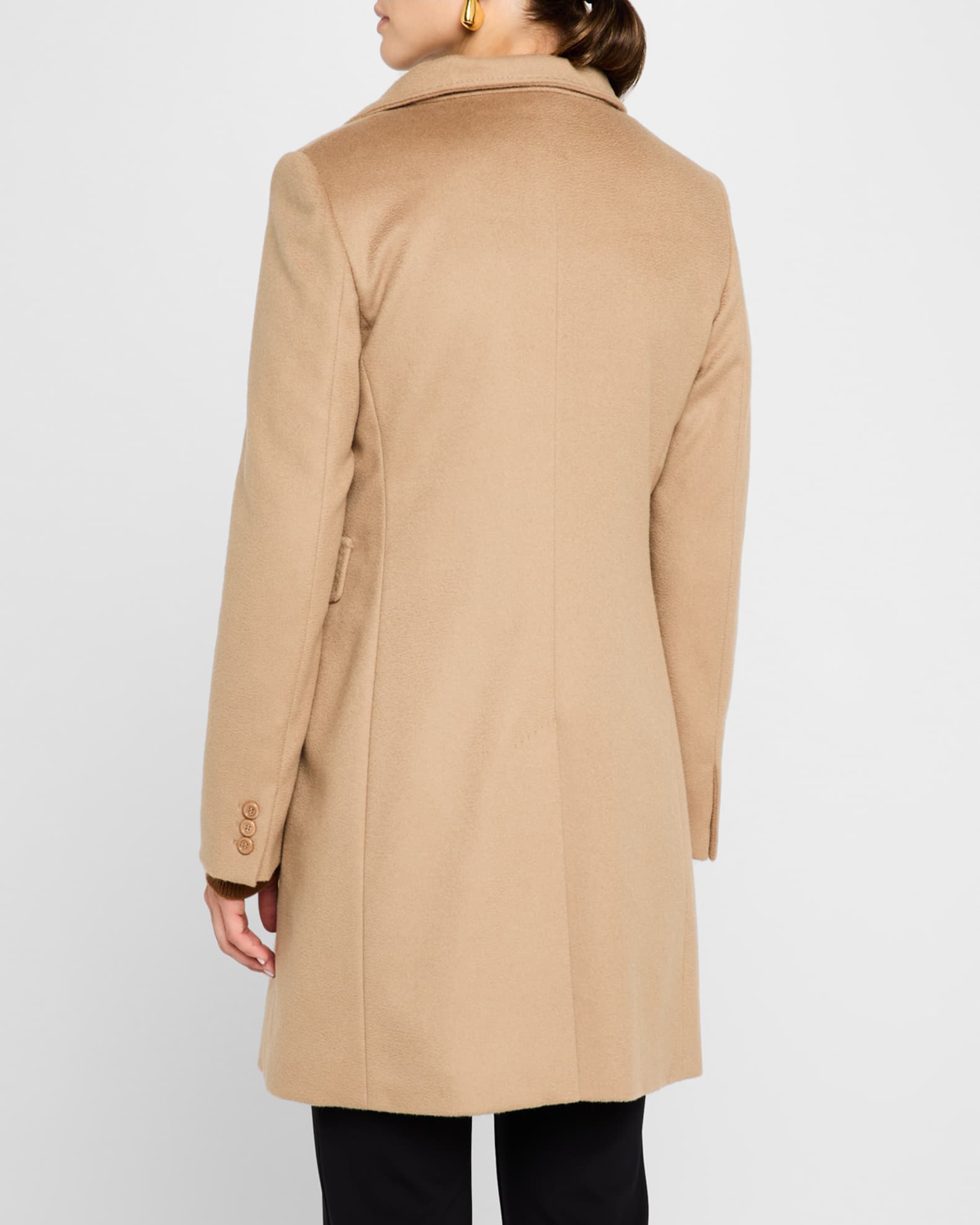 Agnese Pick Stitch Virgin Wool Coat