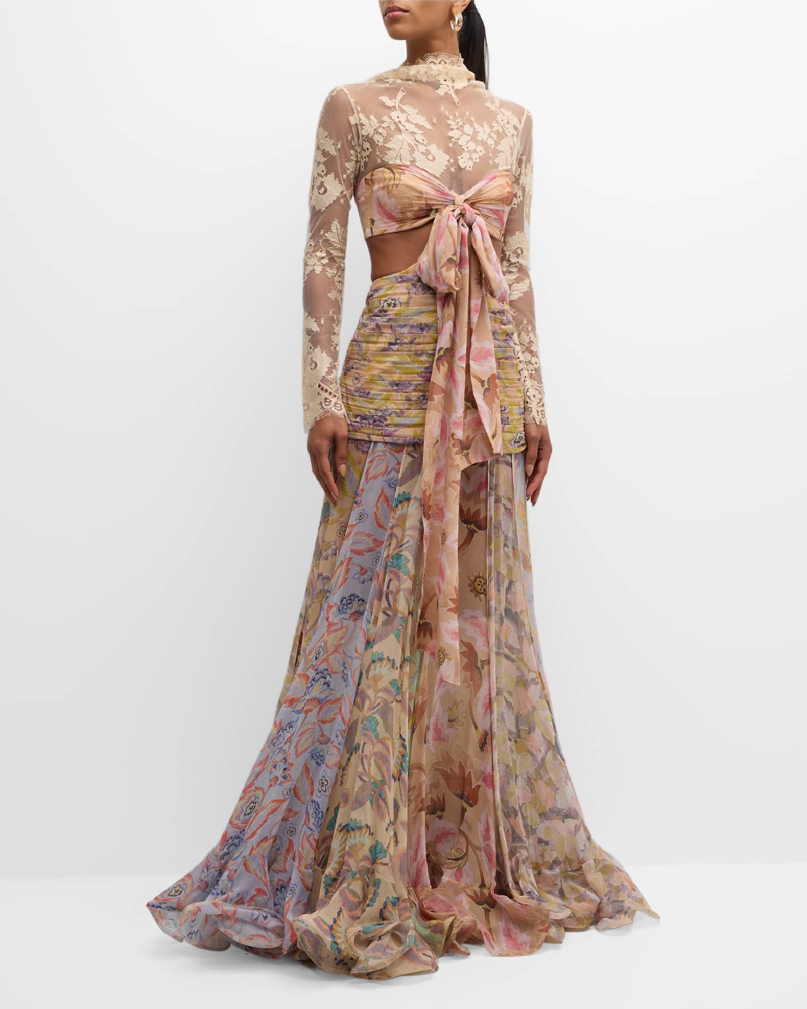 Zimmermann Eden Flounce Maxi Dress Spliced Eden