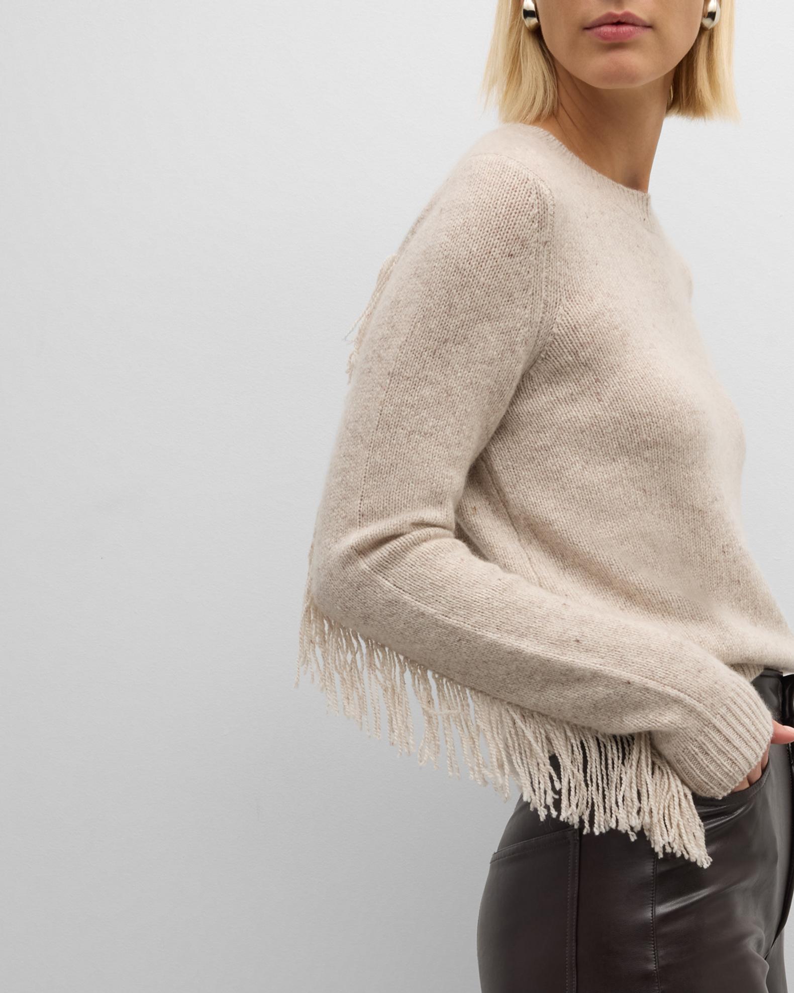 Autumn Cashmere Frayed Edge Sweater - Ultra Pink main image 0