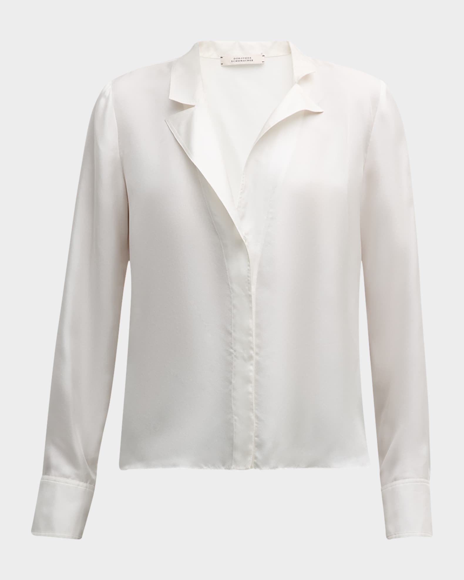 Trench It Up II Button-Down Silk Blouse 0