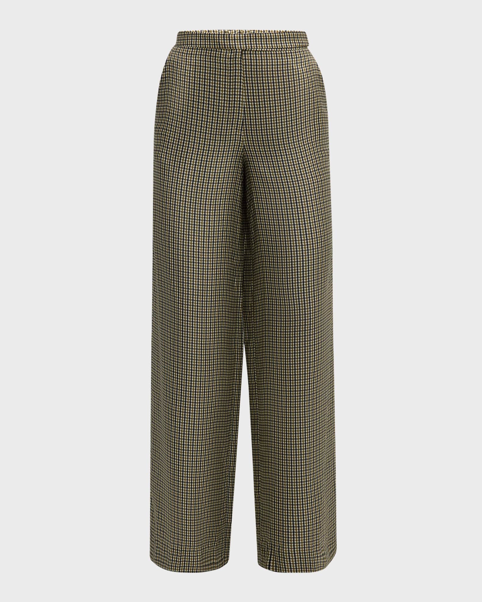 Wide leg houndstooth pants top