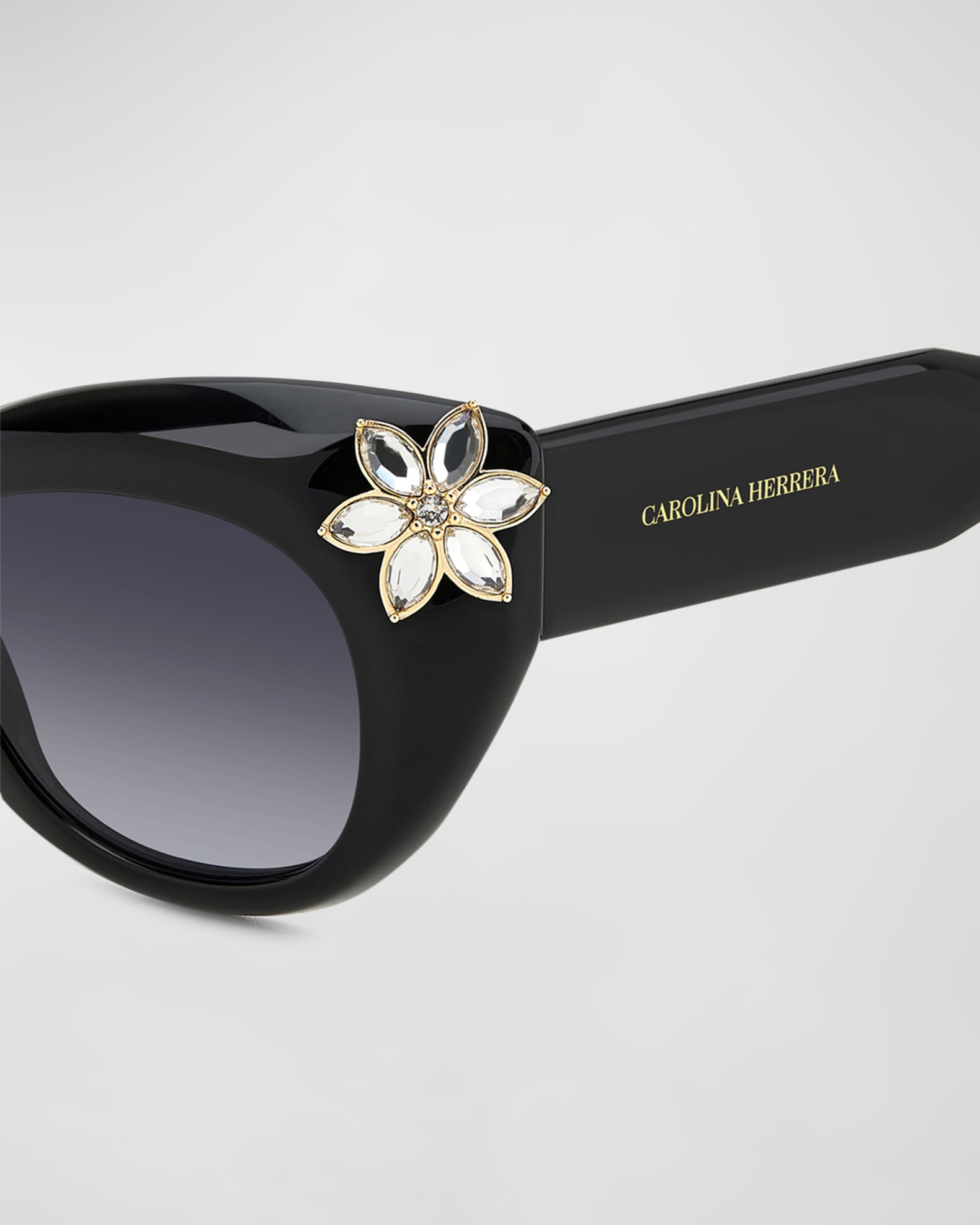 Diva Crystal Acetate Cat-Eye Sunglasses  1