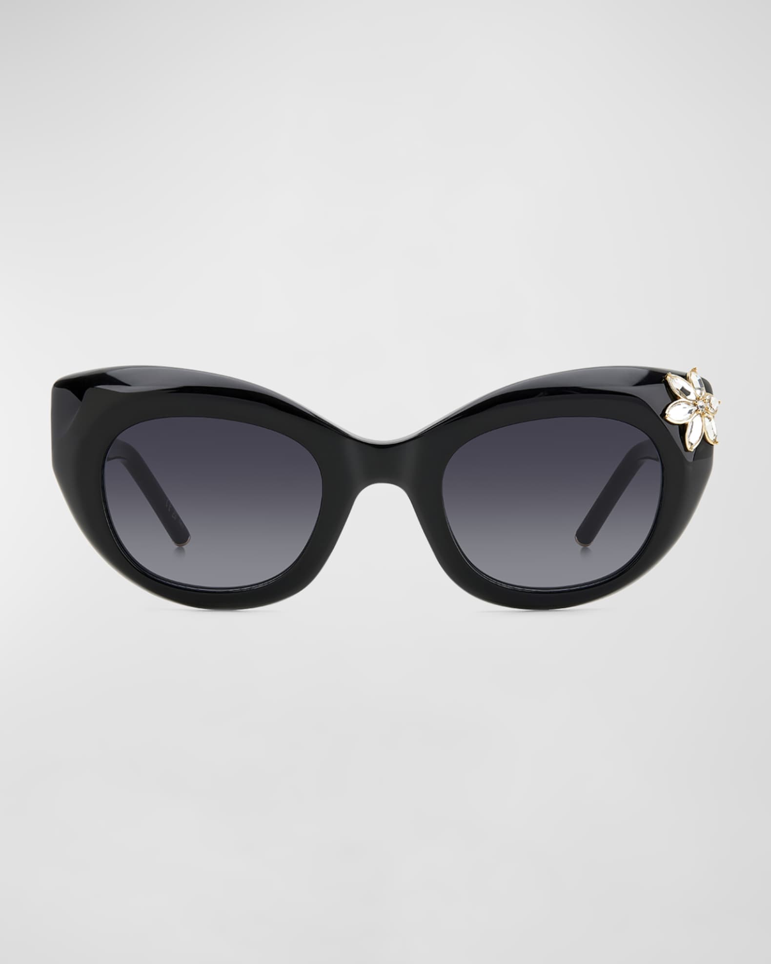 Carolina Herrera Diva Crystal Acetate CatEye Sunglasses Neiman Marcus