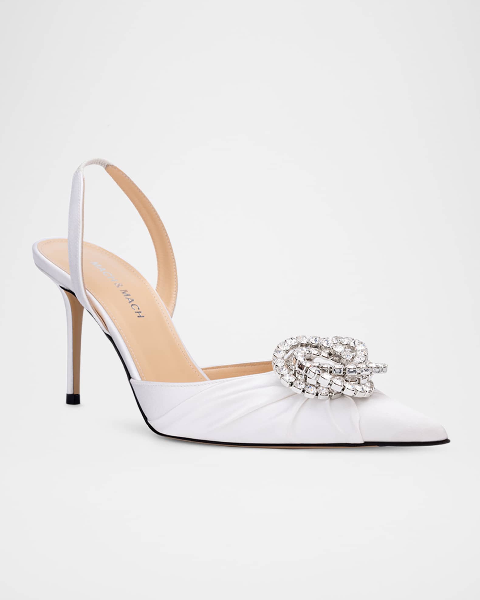 Galaxy Satin Crystal Slingback Pumps 1