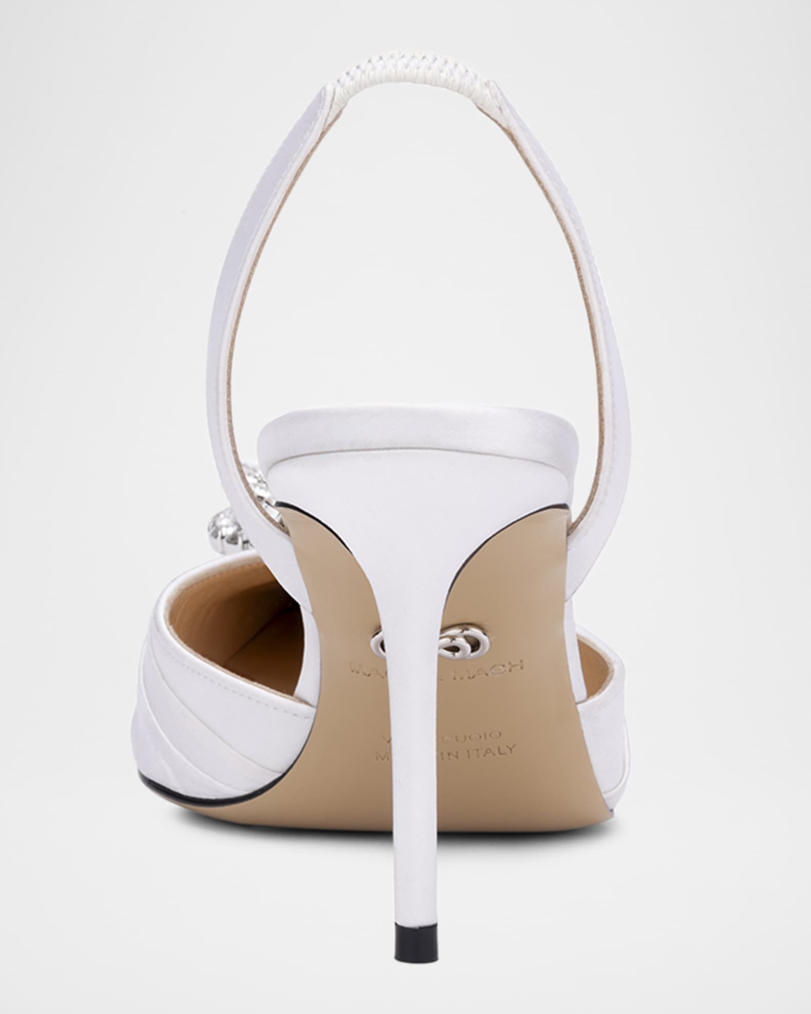 MACH & MACH Galaxy Satin Crystal Slingback Pumps | Neiman Marcus