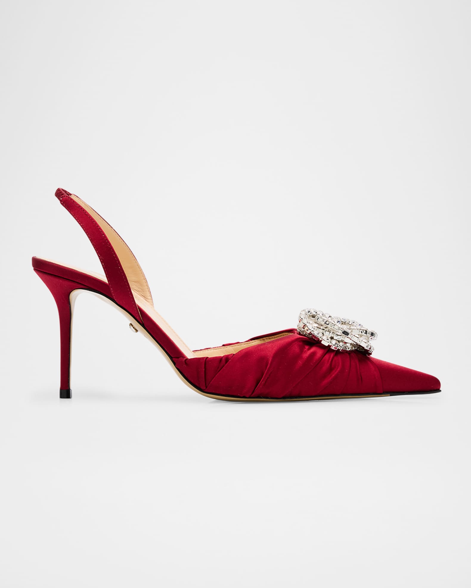 Galaxy Satin Crystal Slingback Pumps 0