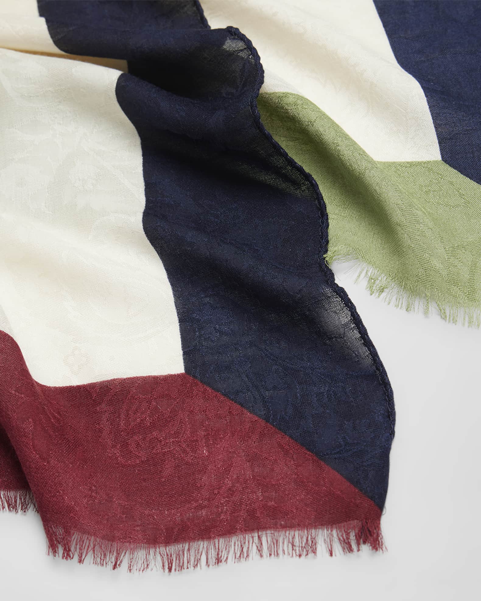 Etro Bohemian Jacquard Modal-Cashmere Scarf | Neiman Marcus