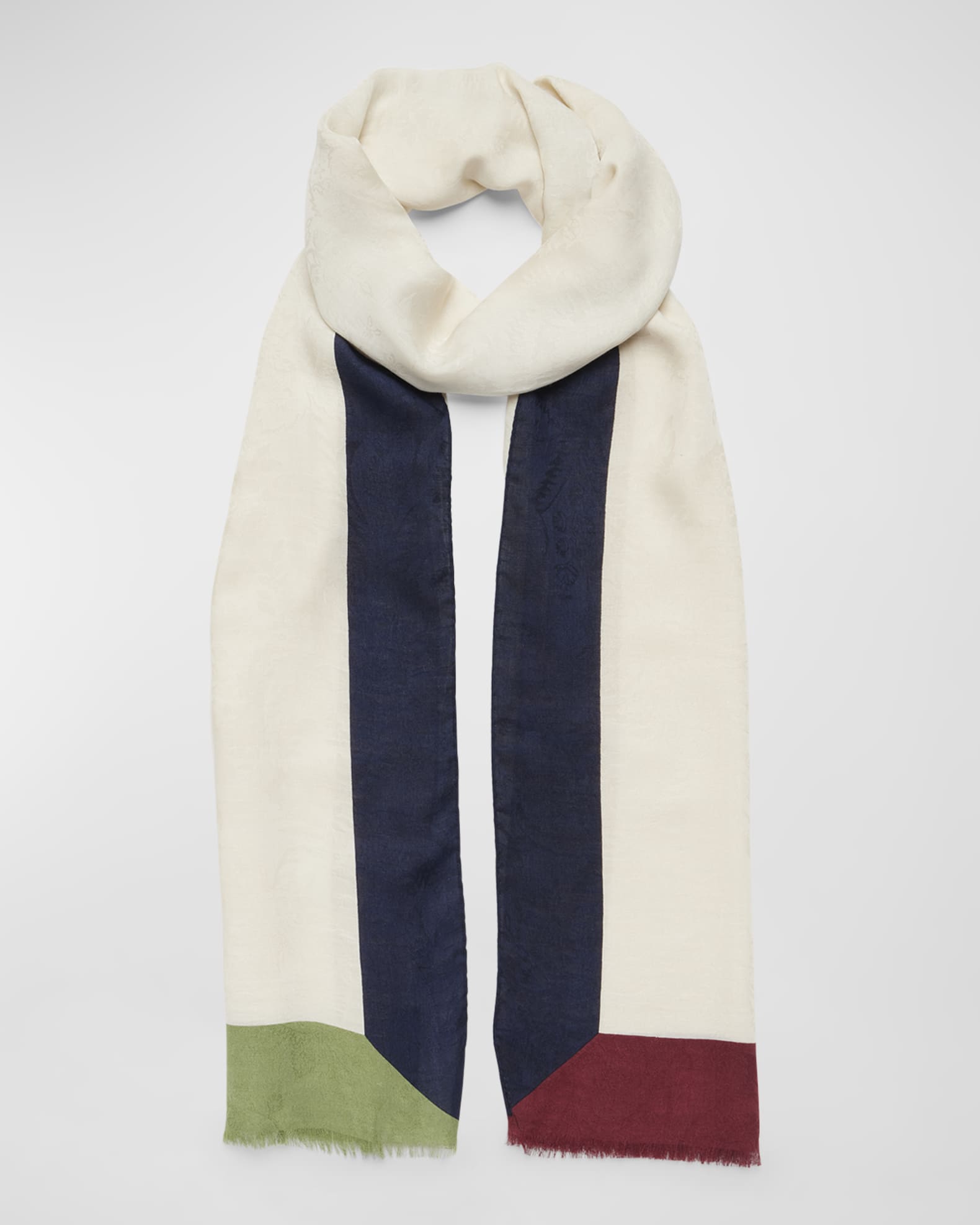 Bohemian Jacquard Modal-Cashmere Scarf 0