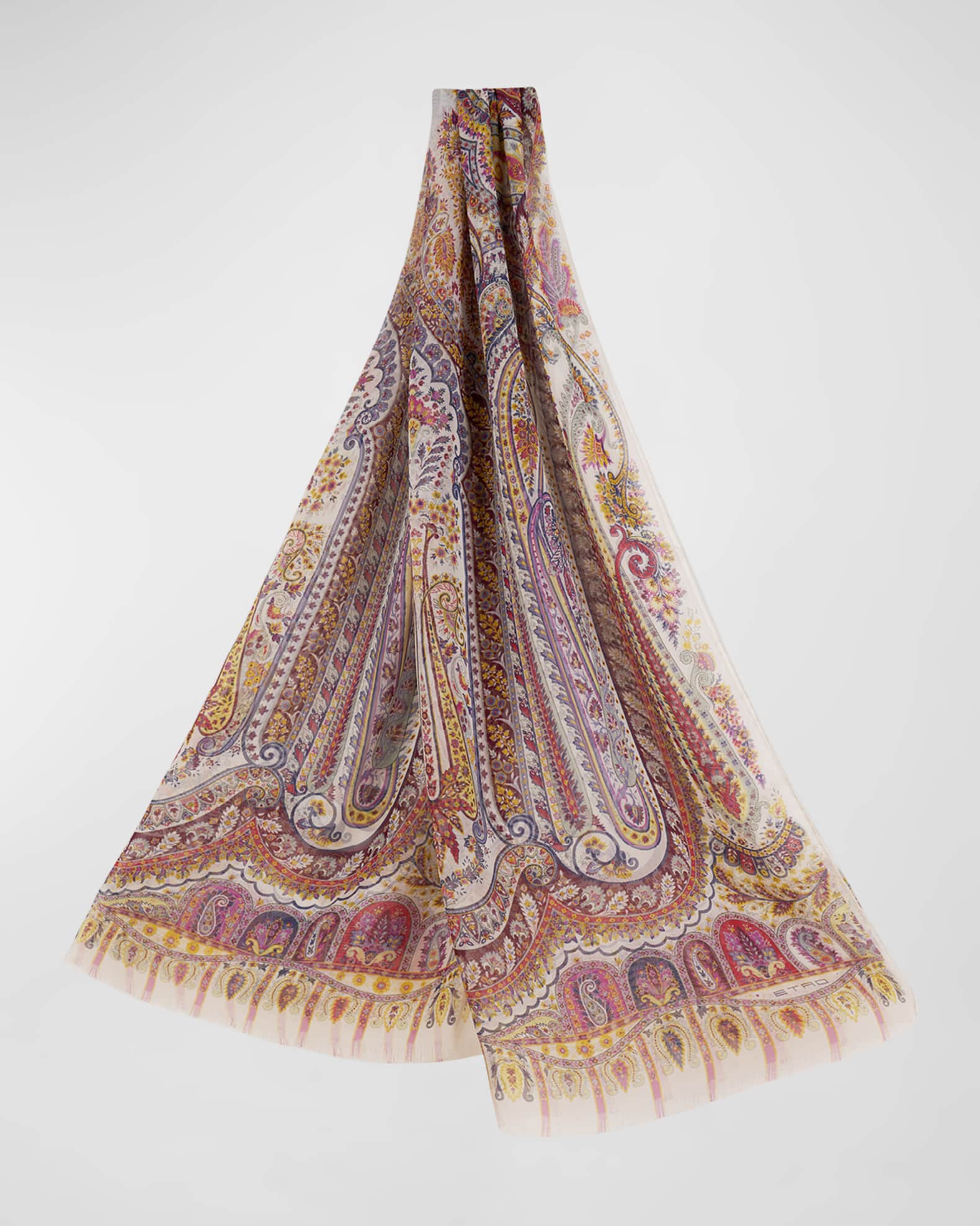 Etro Paisley Floral Silk Scarf Neiman Marcus