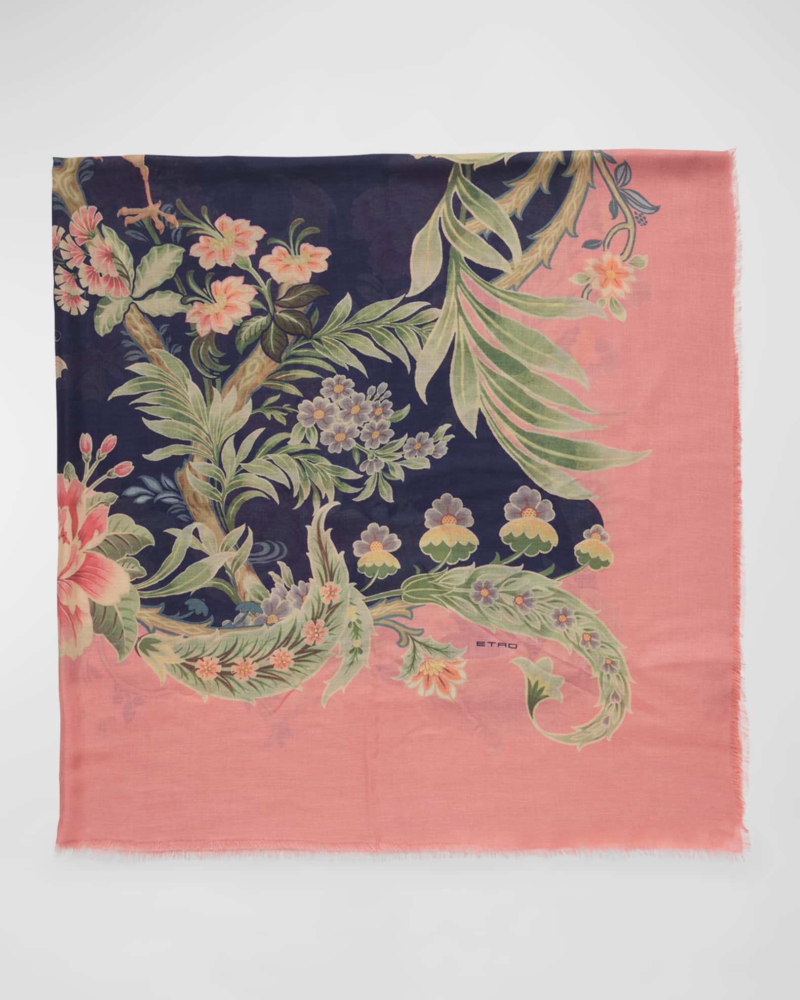 Floral Modal & Cashmere Shawl  0