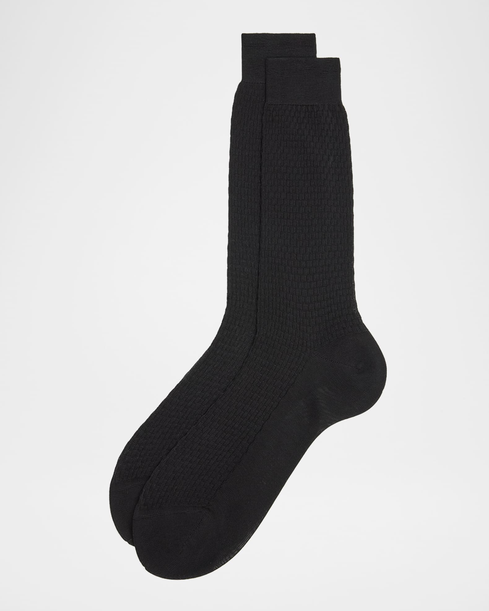 Men's Trama Stitch Cotton Crew Socks 0