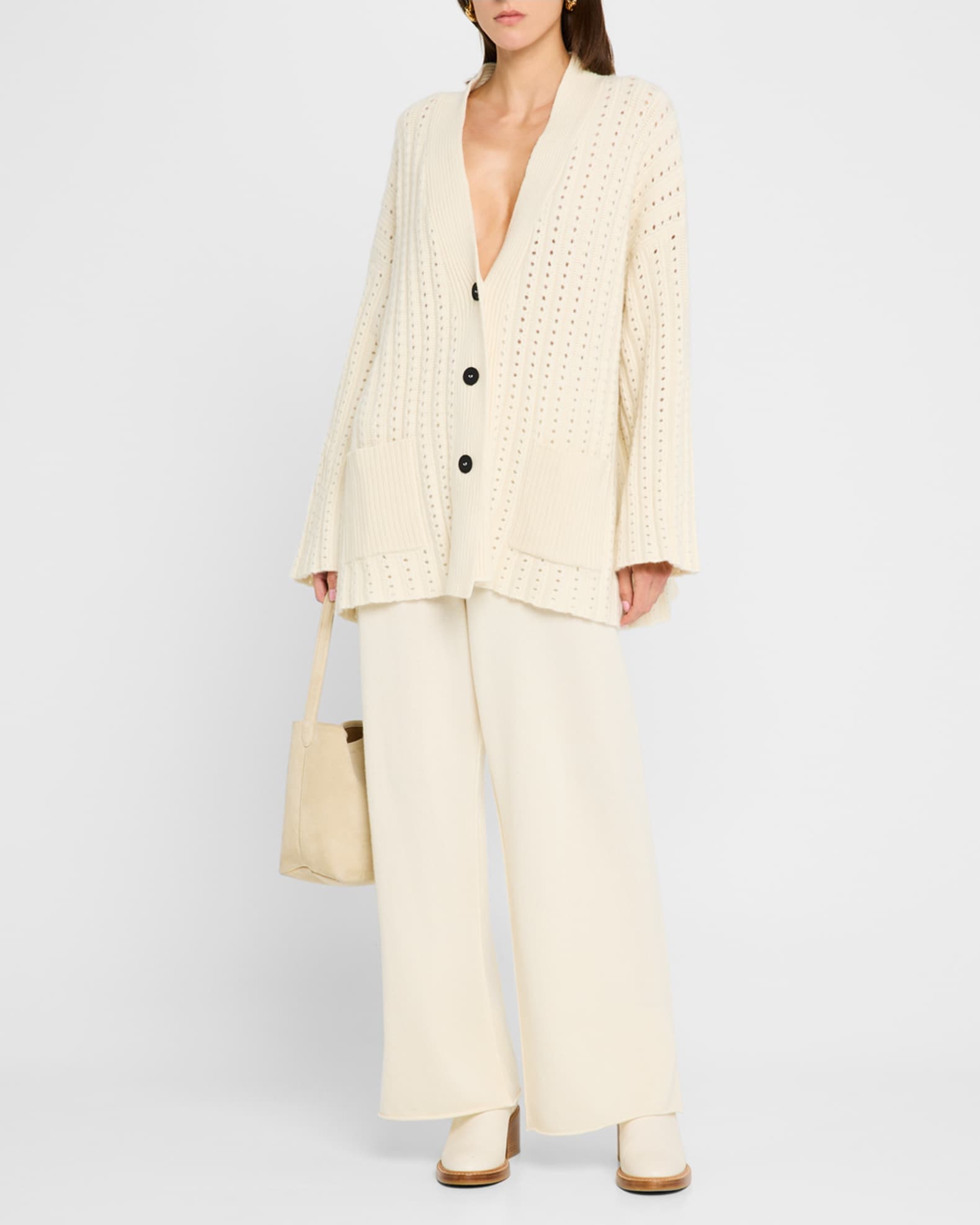 Endless Summer Open Stitch Cashmere Cardigan