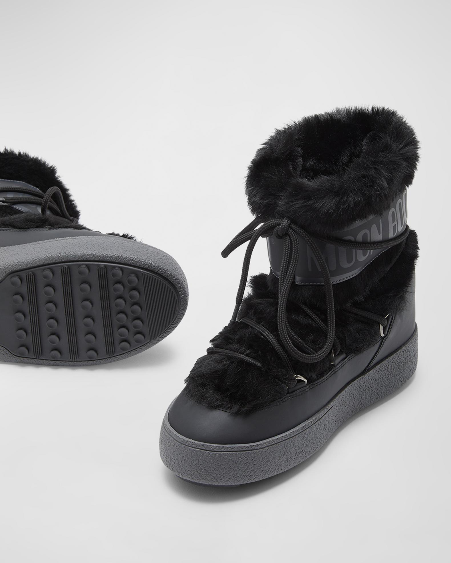 Moon Boot Track Faux Fur Ankle Snow Boots | Neiman Marcus