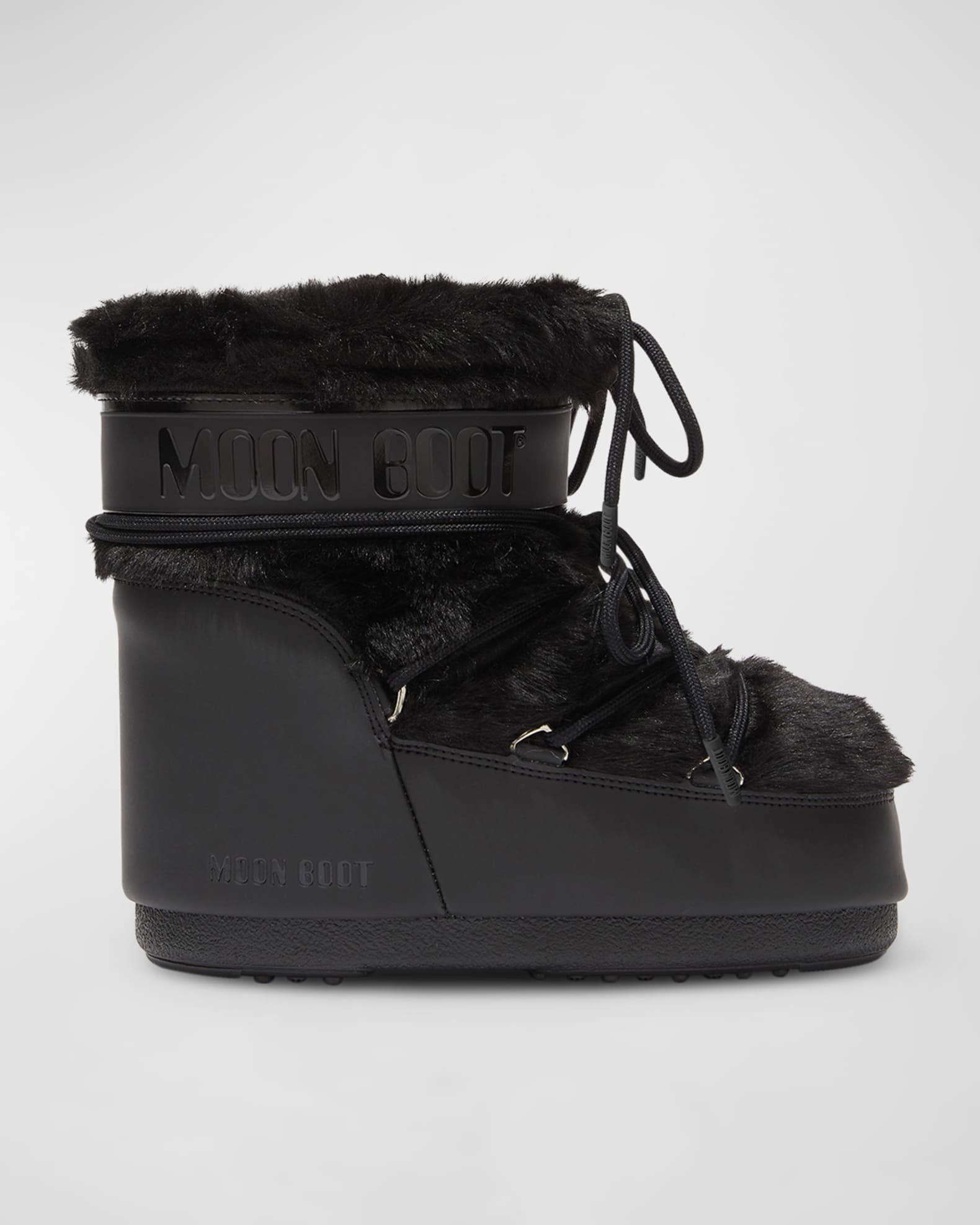 Moon Boot Icon Faux Fur Ankle Snow Boots Neiman Marcus