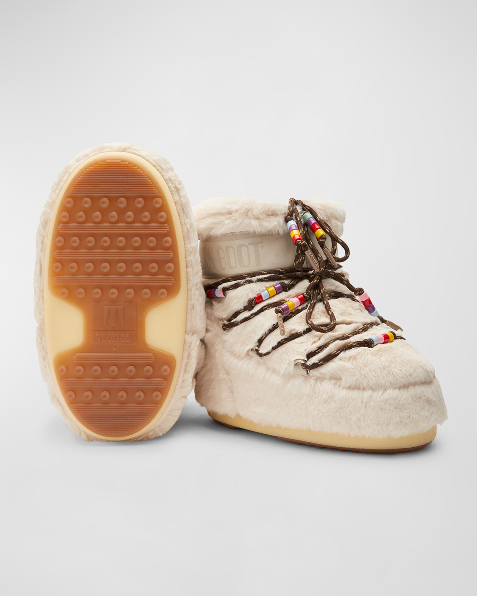 靴 MOON BOOT ICON FAUX-FUR BOOTS MOON BOOT Icon faux fur and faux leather snow boots | NET-A