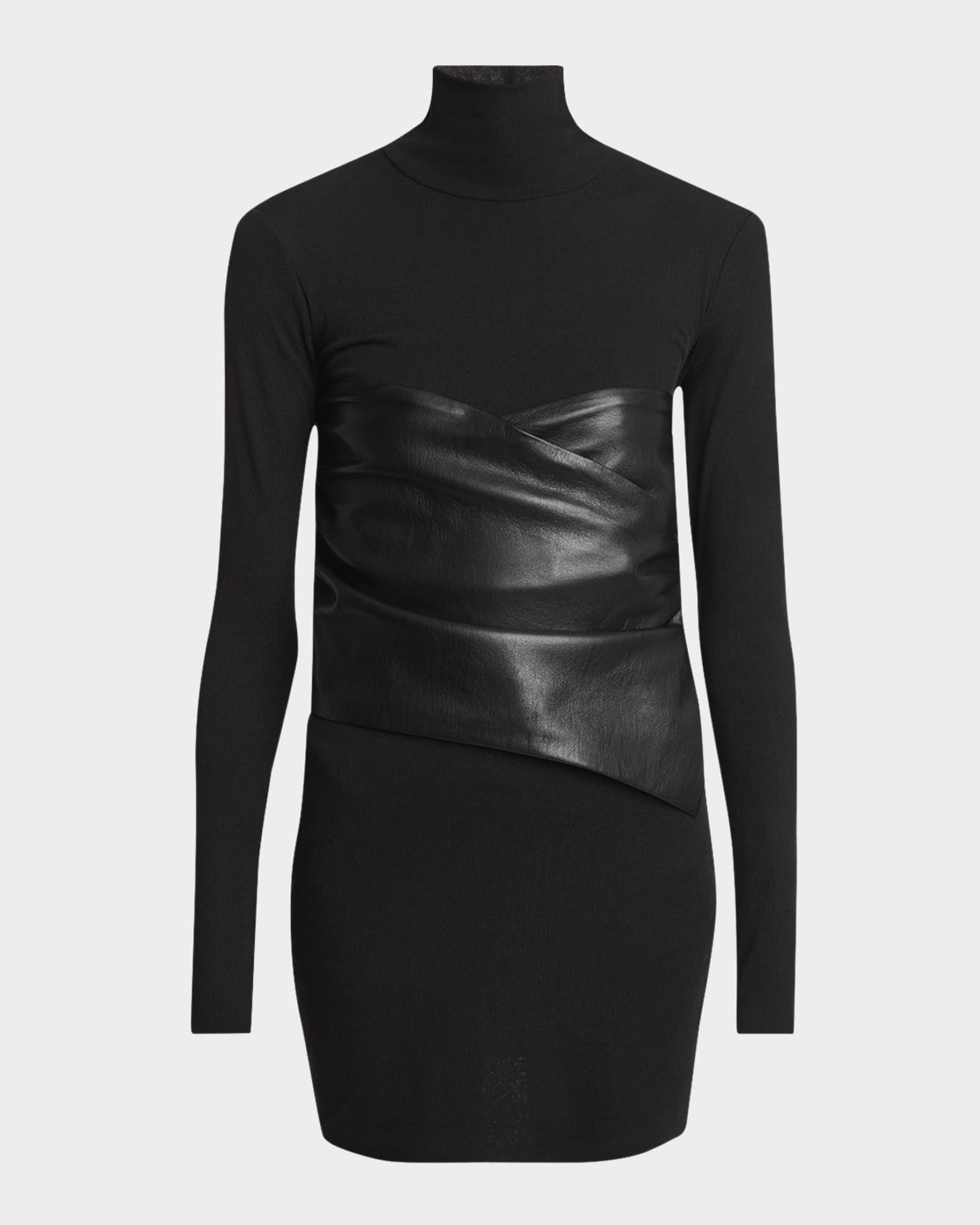 Nanushka Women s Noleny Turtleneck Alt Leather Mini Dress