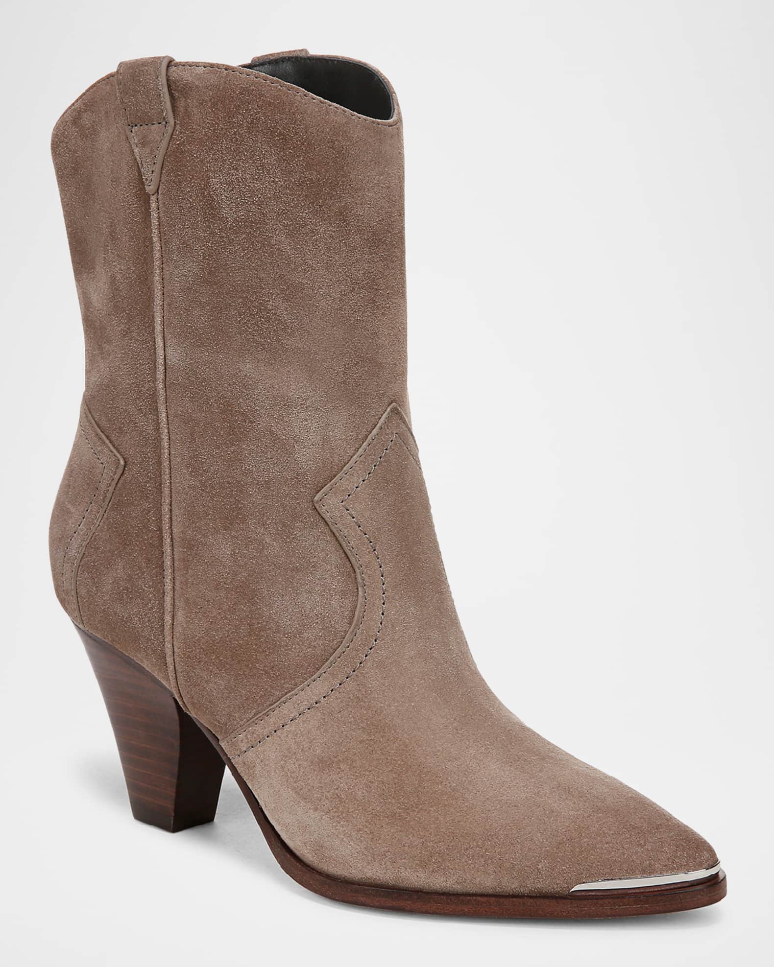 Cody Suede Western Ankle Boots 1