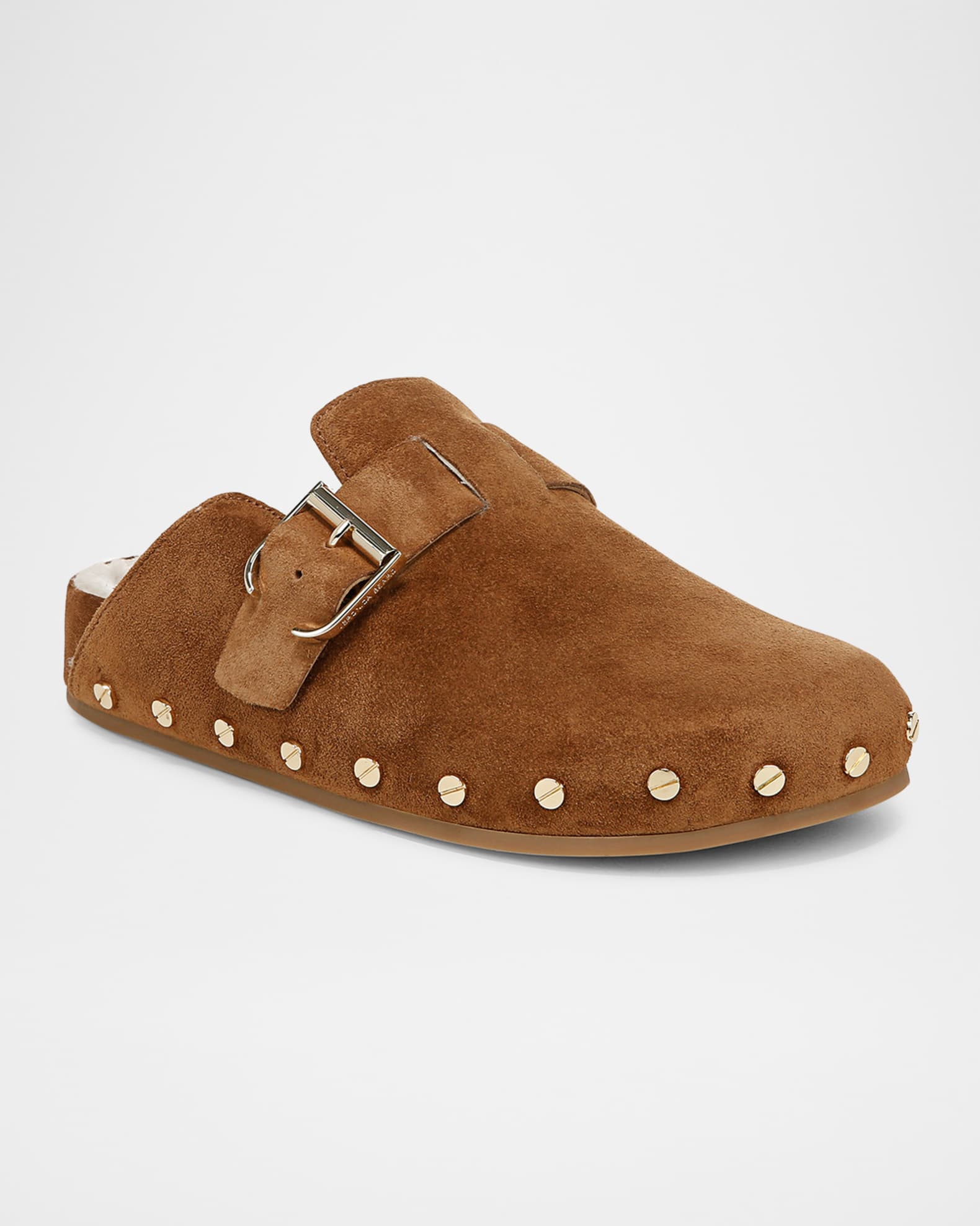 Fern Suede Buckle Cozy Loafer Clogs 1