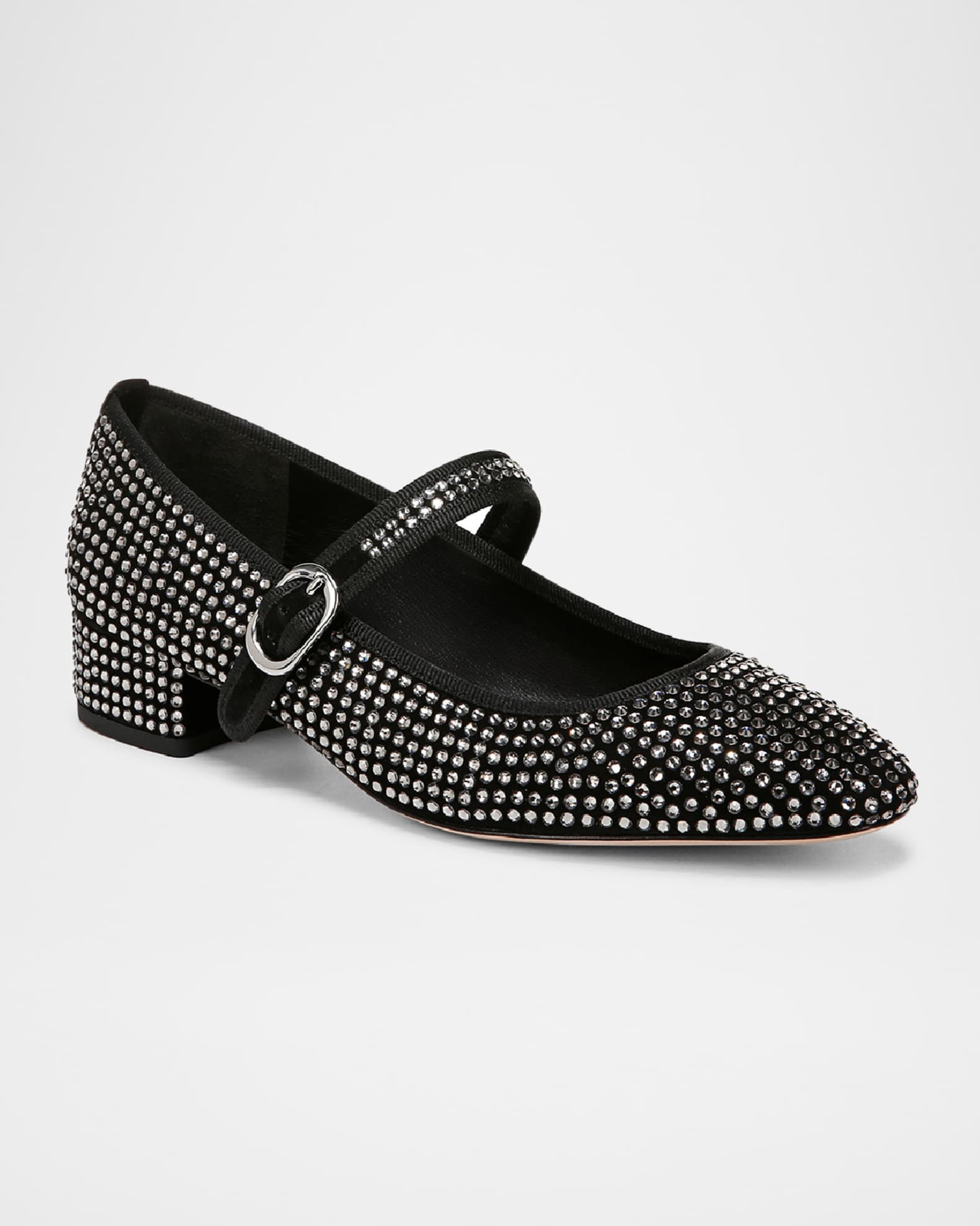 Cade Crystal-Embellished Mary Jane Ballerina Pumps 1