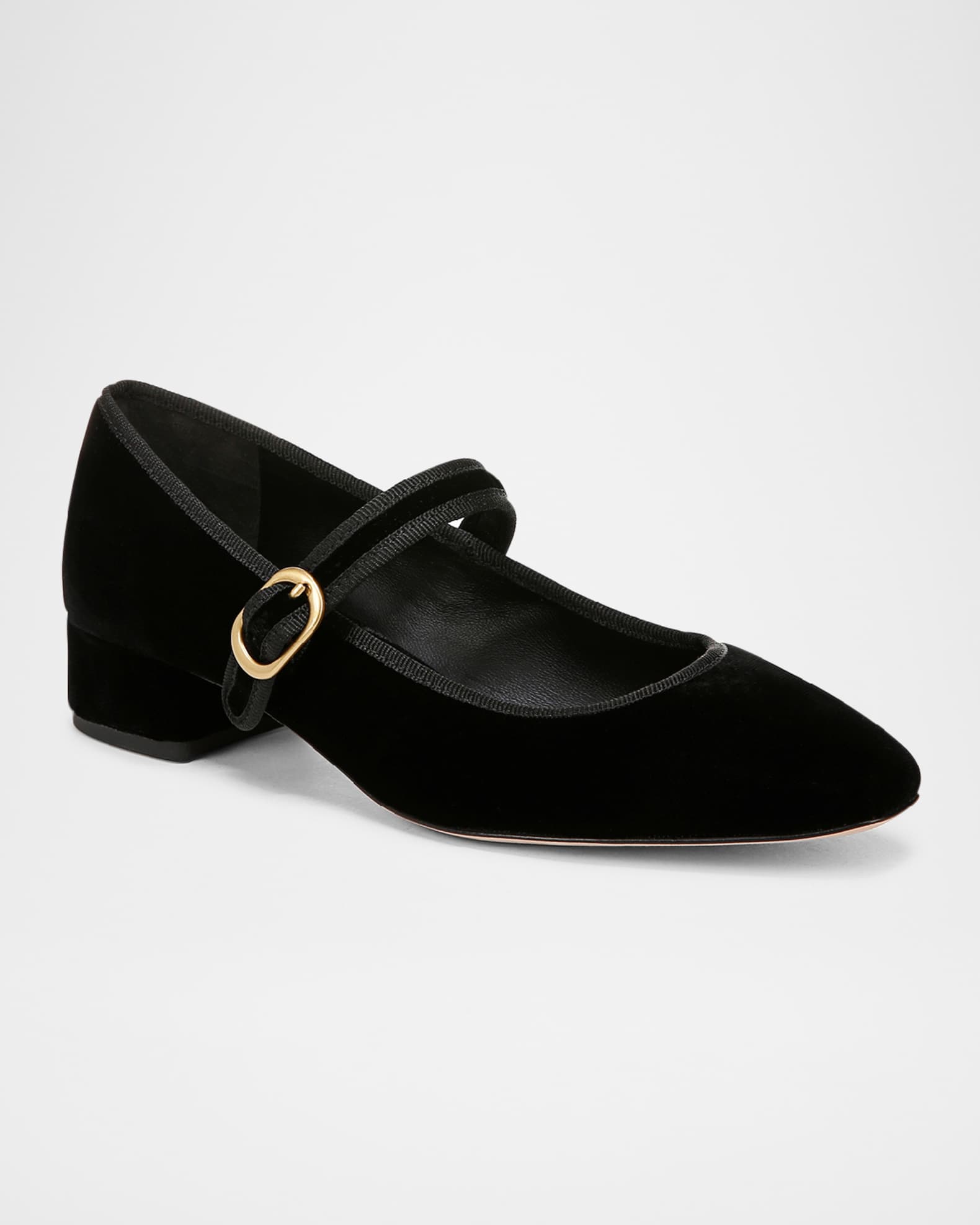 Cade Velvet Mary Jane Ballerina Pumps 1