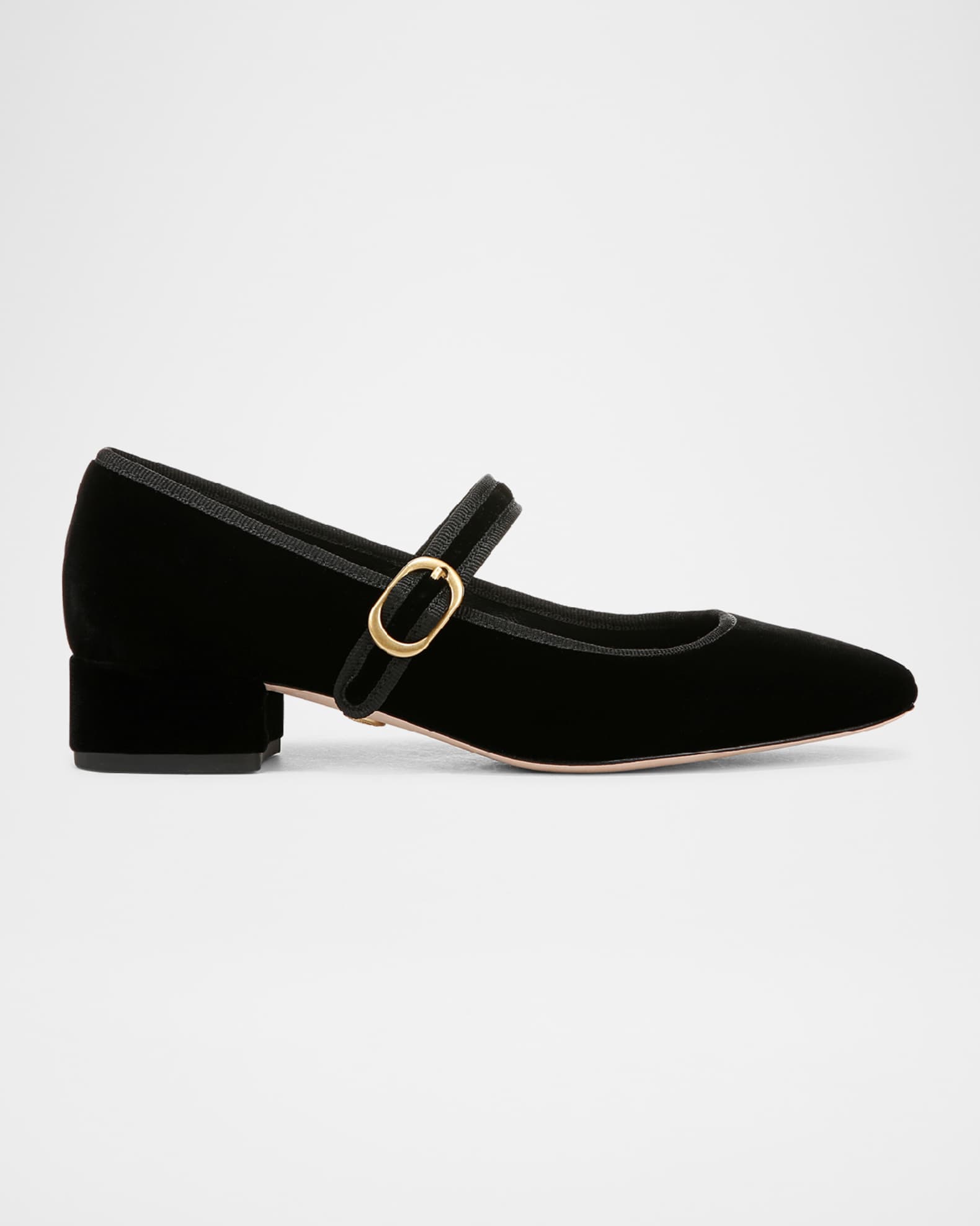 Cade Velvet Mary Jane Ballerina Pumps 0