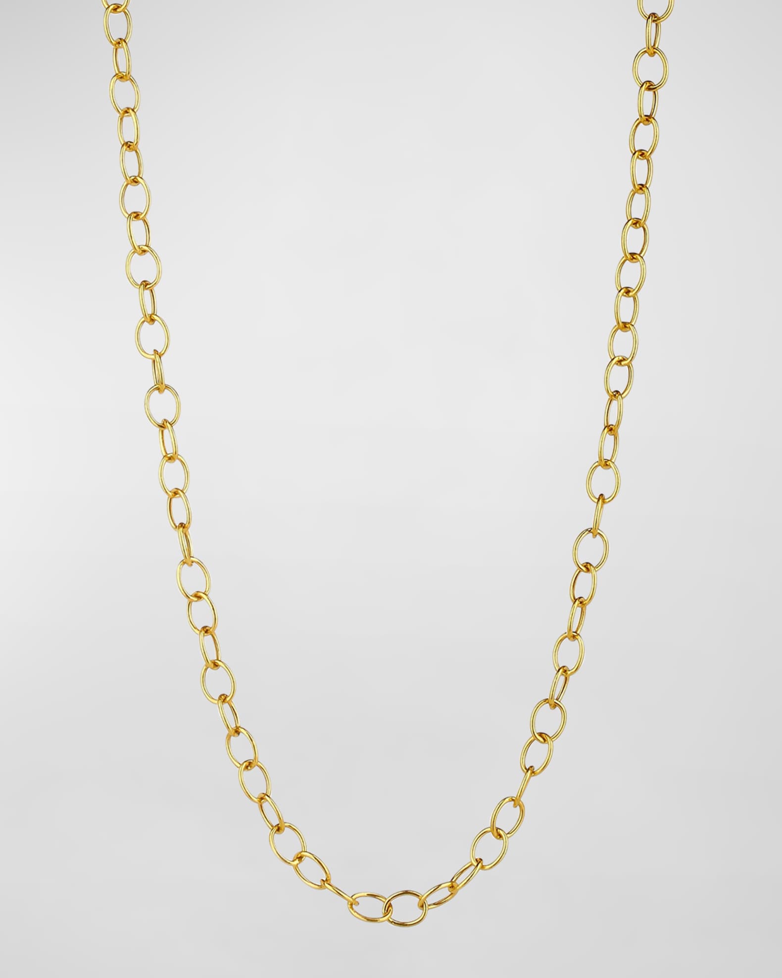 18k Yellow Gold Thick Chain Link Necklace, 30"L 0