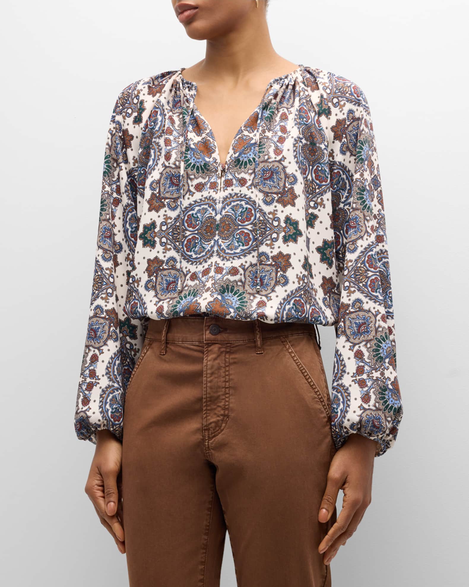 Veronica Beard Tari One-Shoulder Blouse