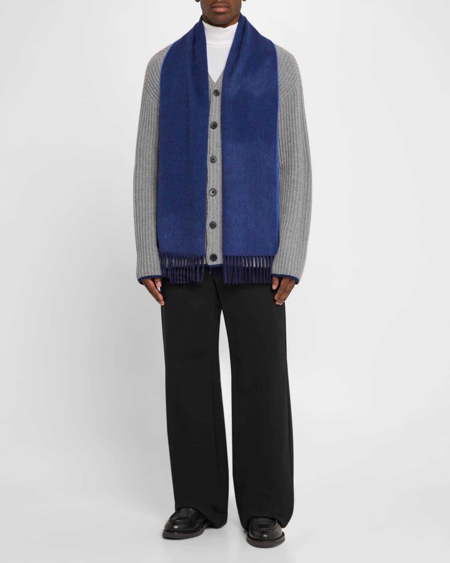 Men's Arran Reversible Cashmere Scarf 1