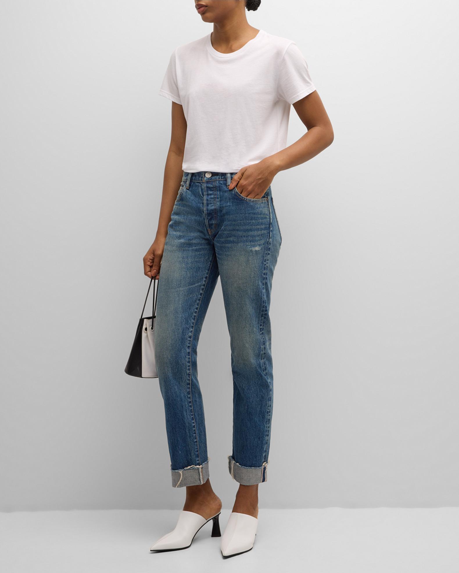 MOUSSY VINTAGE Hopewell Straight Cuffed Jeans | Neiman Marcus