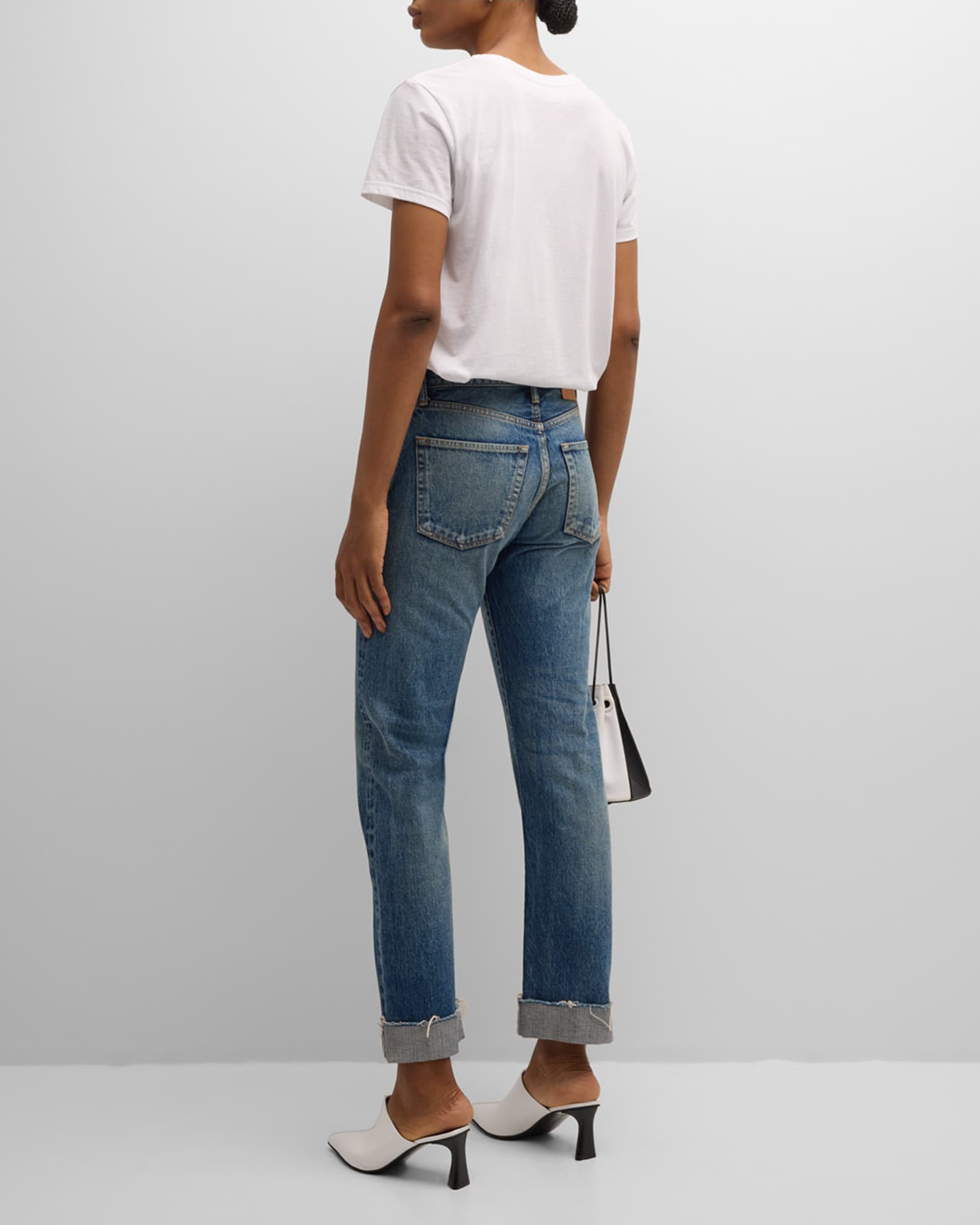 MOUSSY VINTAGE Hopewell Straight Cuffed Jeans | Neiman Marcus