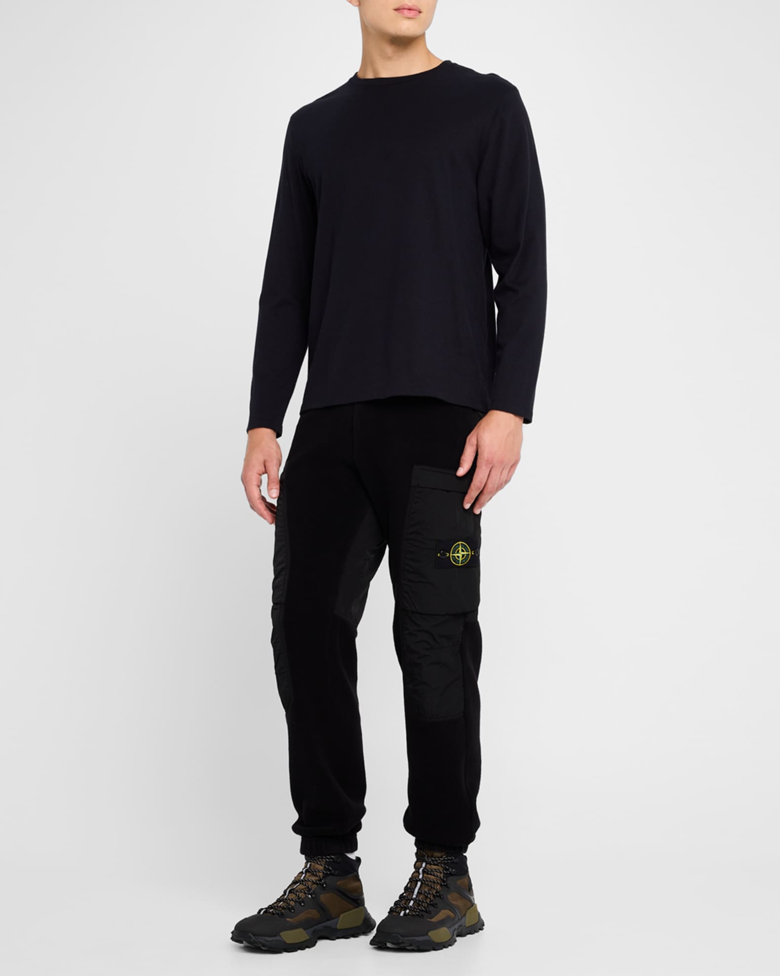 Men's Fleece Drawstring Cargo Joggers 1