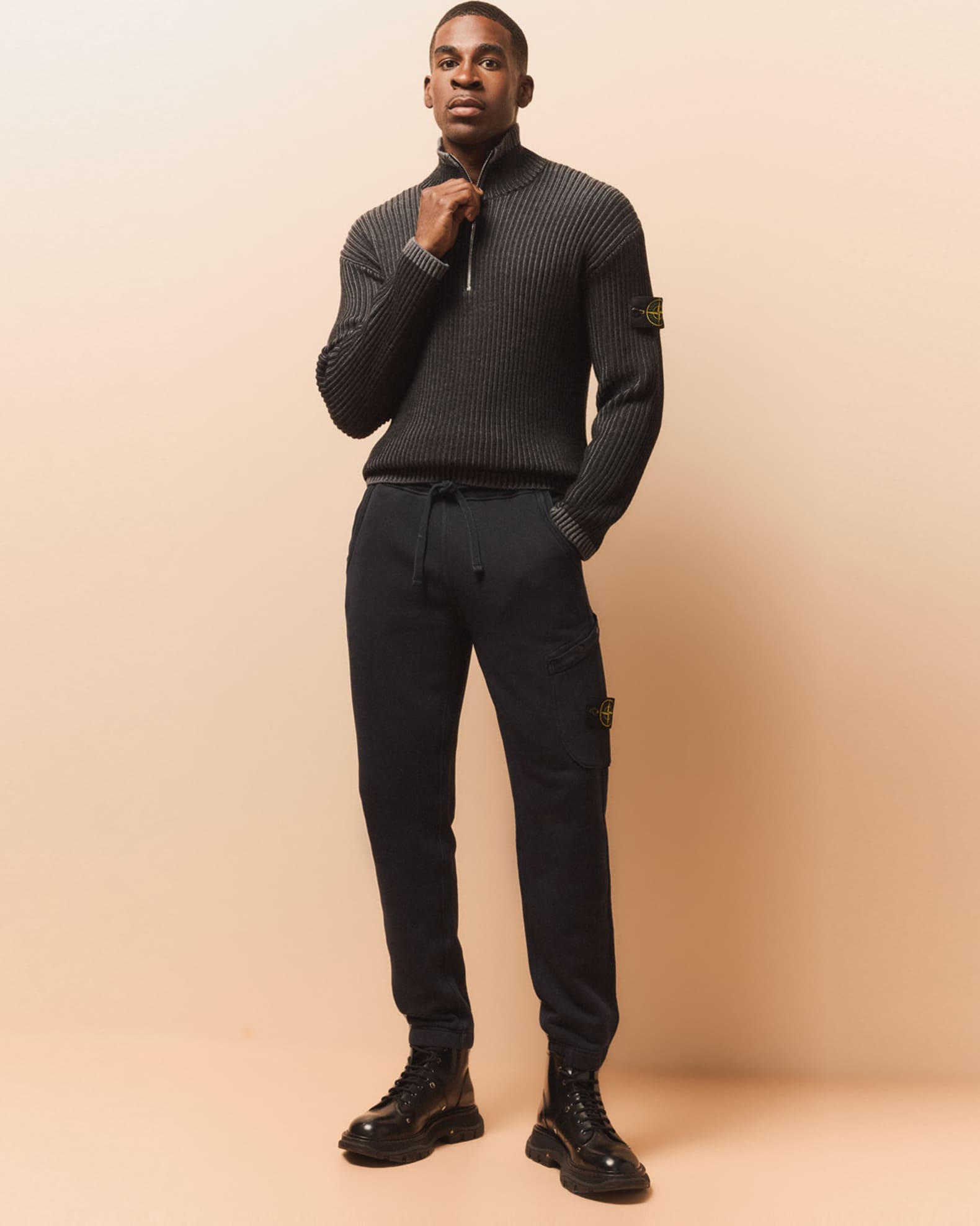 Stone Island Men s Fleece Drawstring Joggers Neiman Marcus