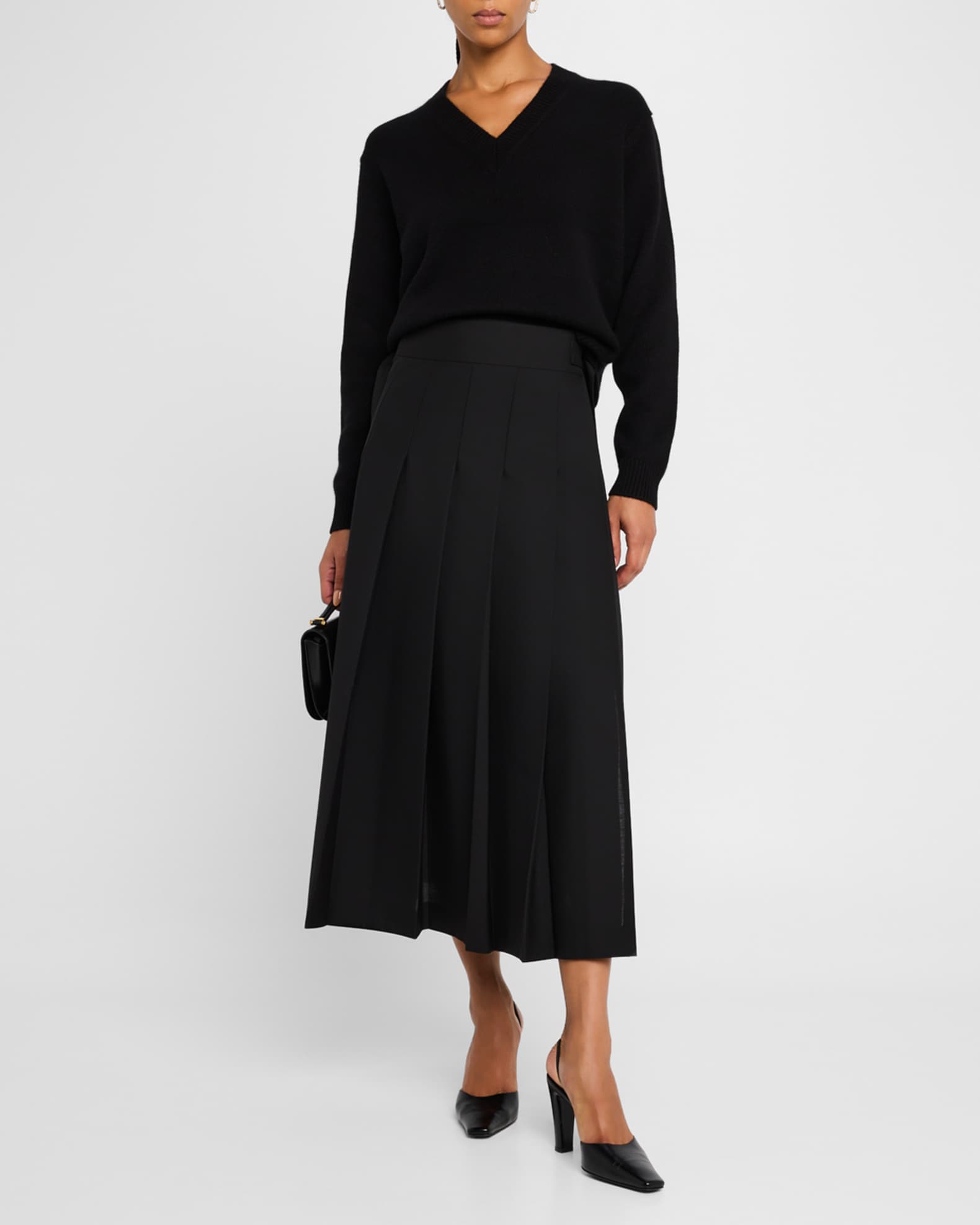 【Raucohouse】Noma pleats wrap skirt Rohe Plisse Wrap Skirt | Neiman Marcus