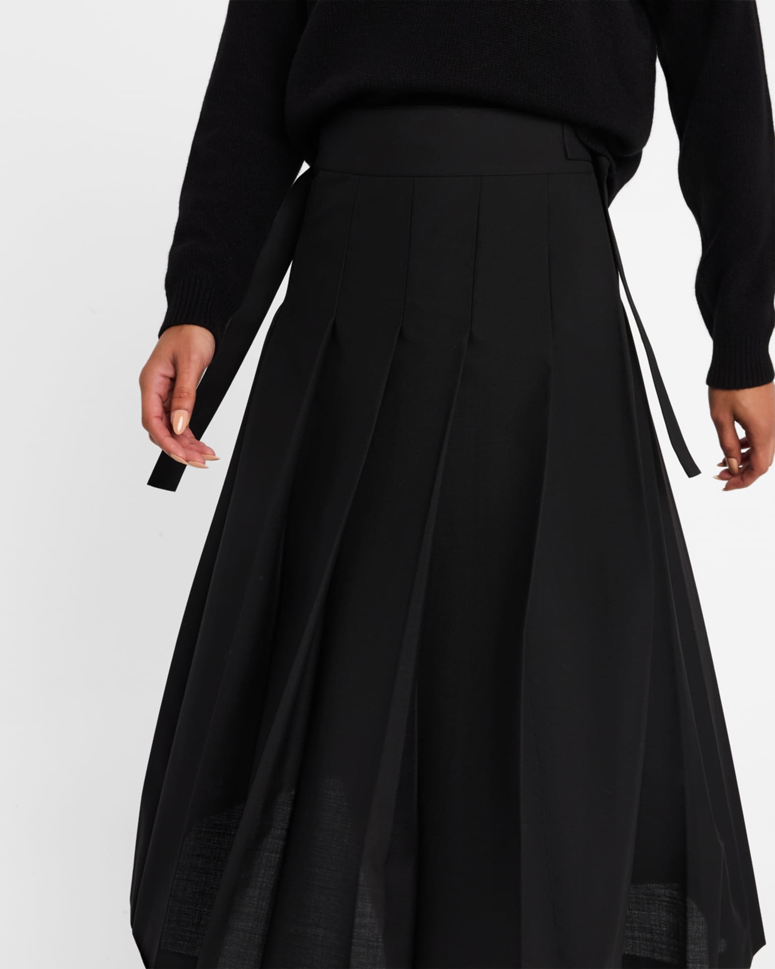 【Raucohouse】Noma pleats wrap skirt Rohe Plisse Wrap Skirt | Neiman Marcus