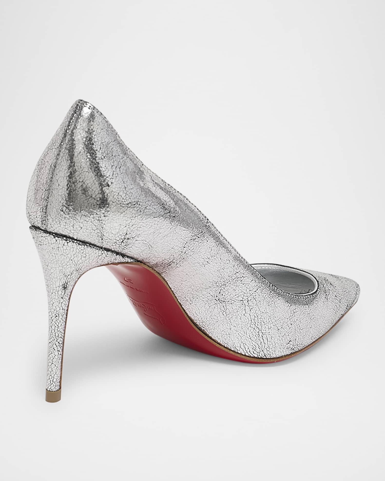 Silver red bottom shoes best sale