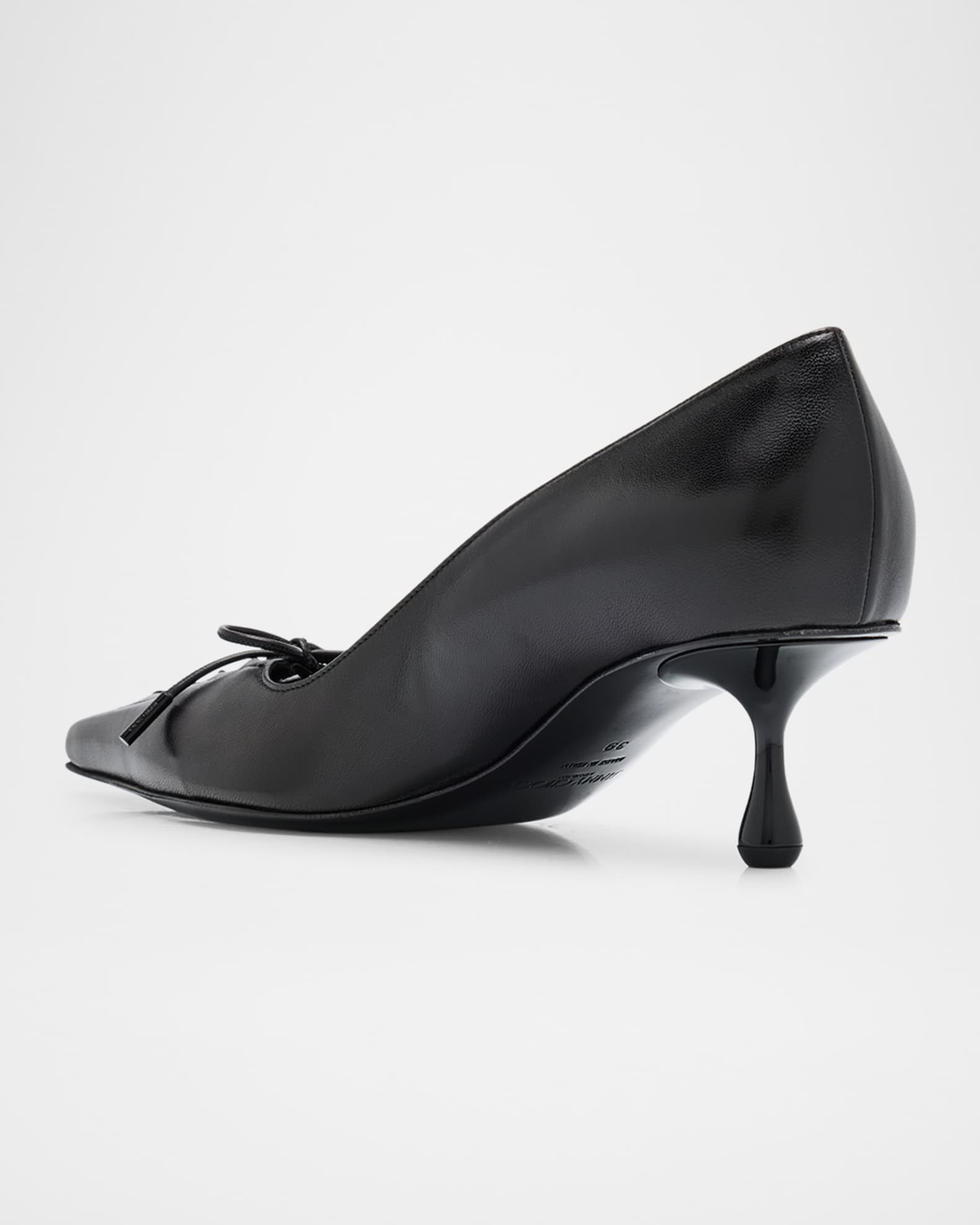 Jimmy Choo Scarlett Leather Corset Kitten Pumps | Neiman Marcus