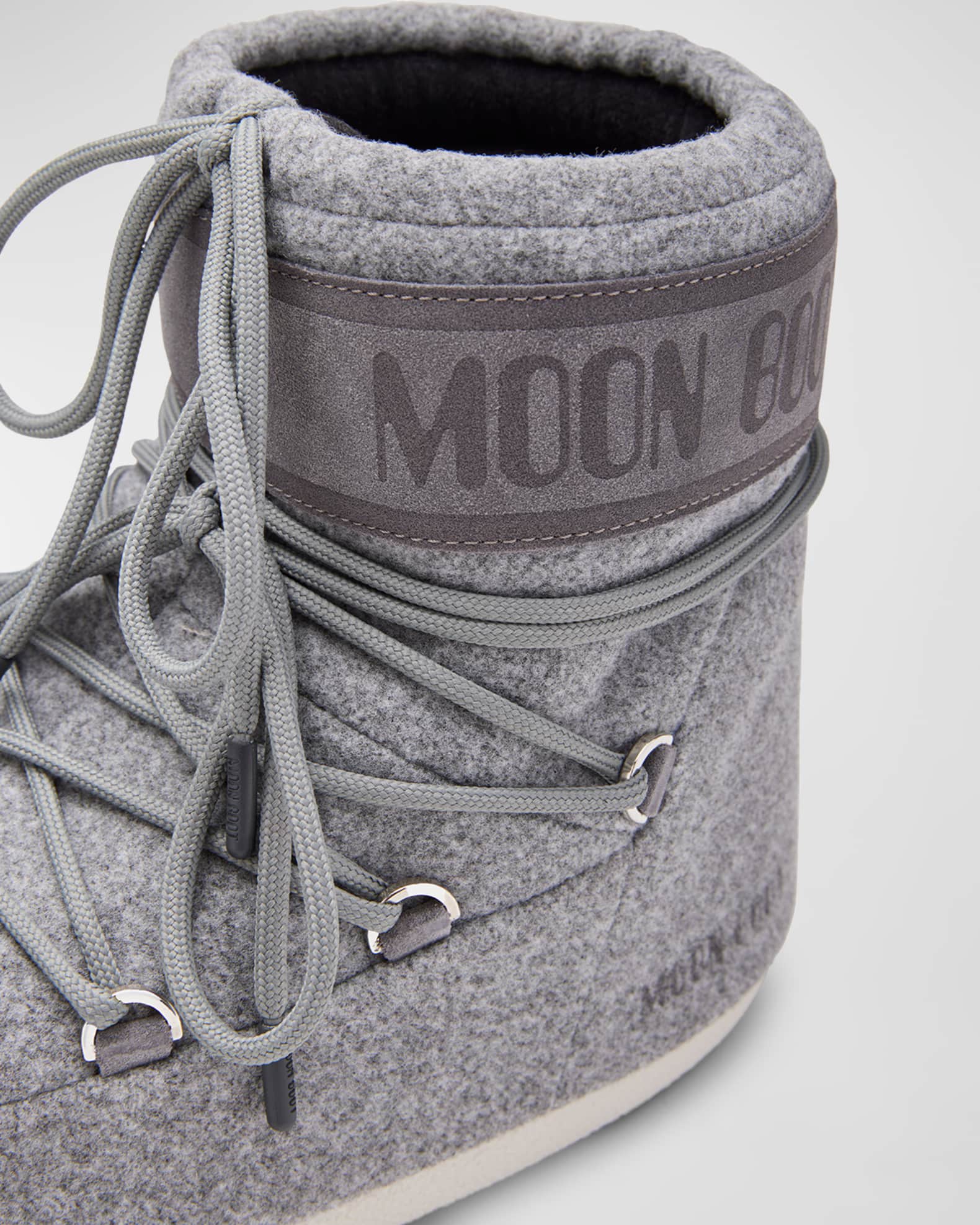 Moon Boot Icon Felt Ankle Snow Boots Neiman Marcus