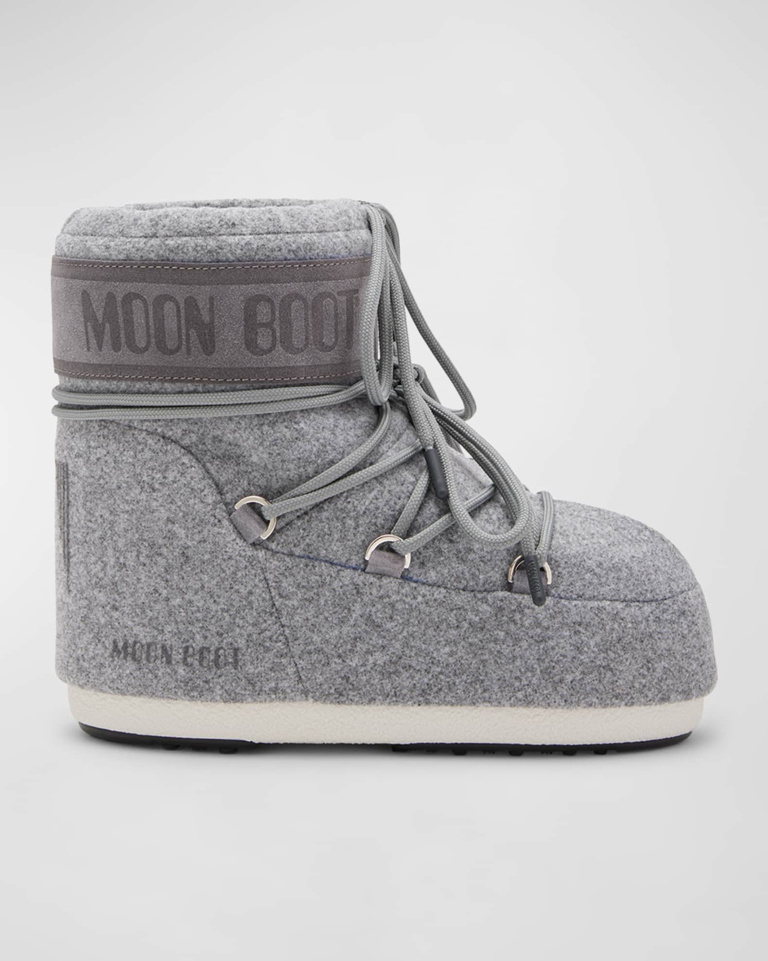 Moon Boot Icon Felt Ankle Snow Boots Neiman Marcus