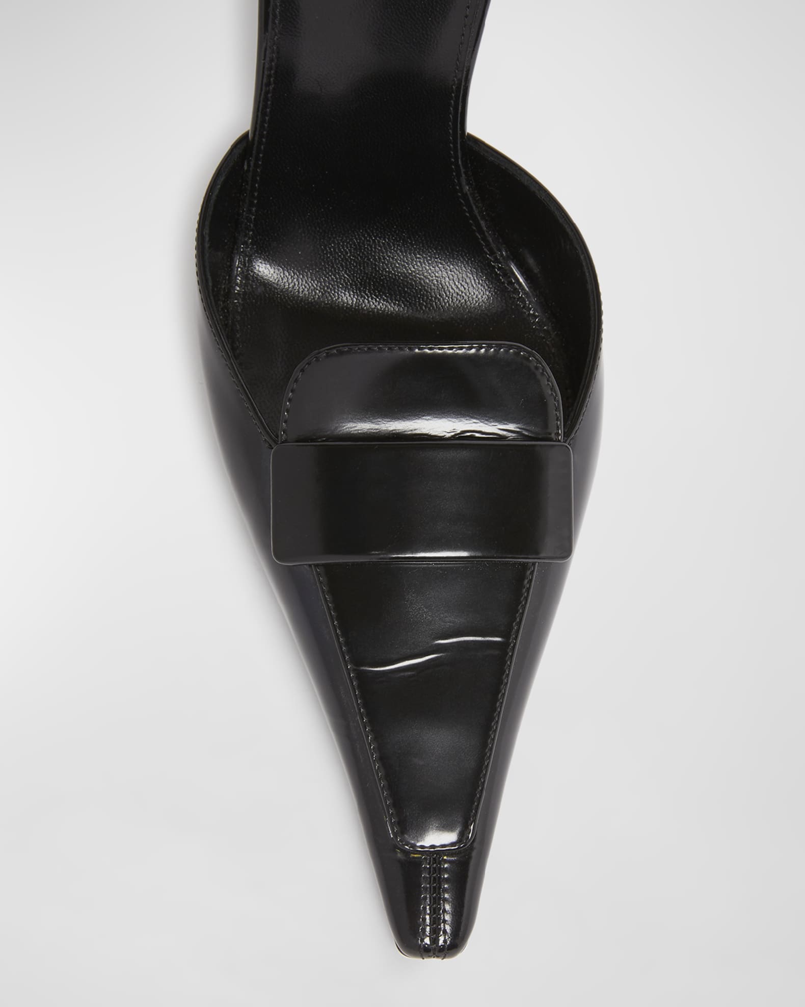 Saint Laurent Leather D'Orsay Loafer Pumps | Neiman Marcus